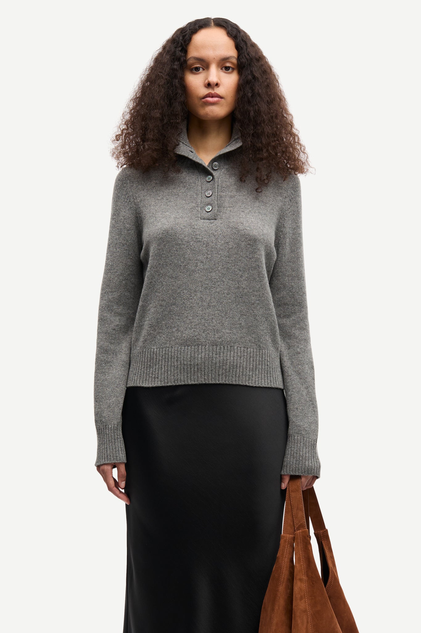 Saelif turtleneck in dark grey mel