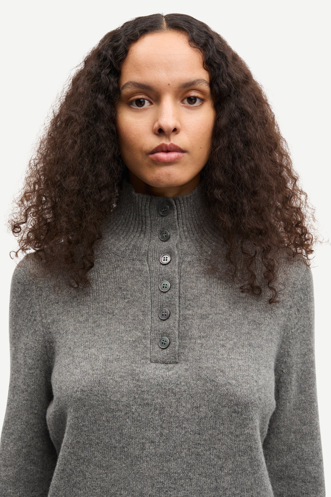 Saelif turtleneck in dark grey mel