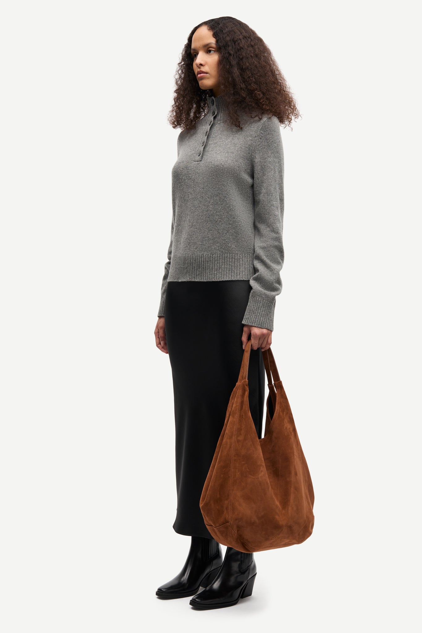 Saelif turtleneck in dark grey mel