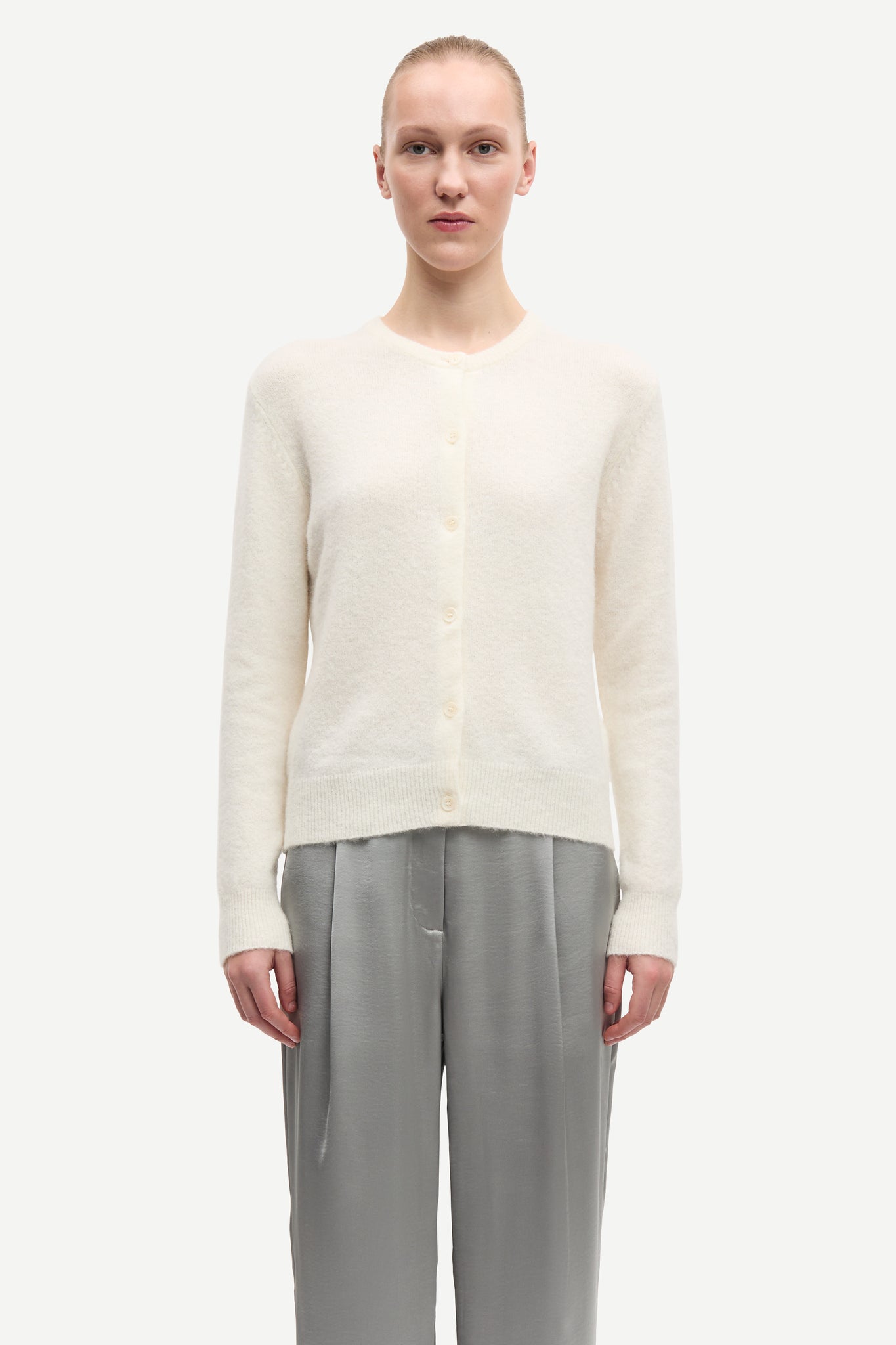 Nor short cardigan in clear cream