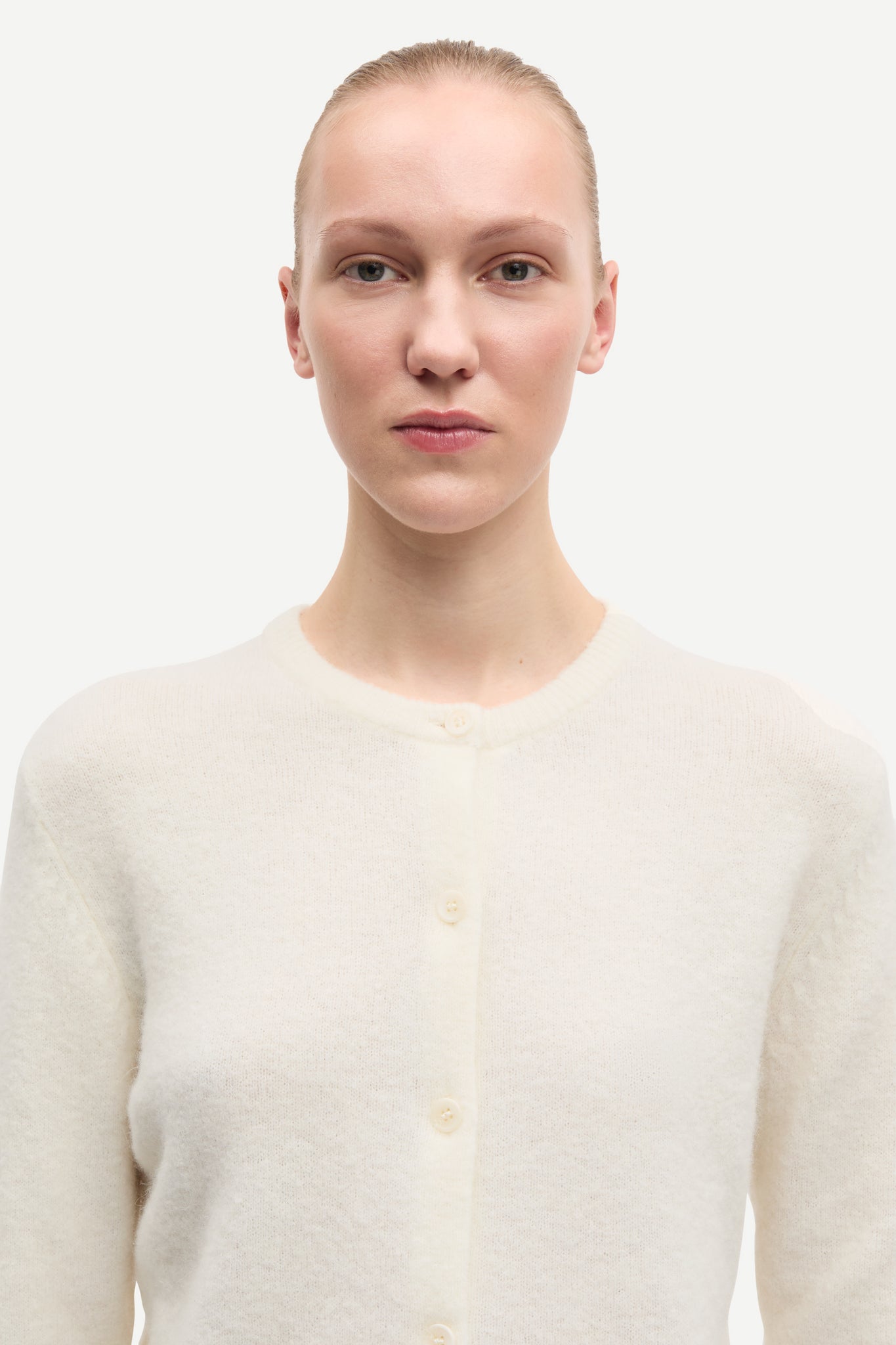 Nor short cardigan in clear cream