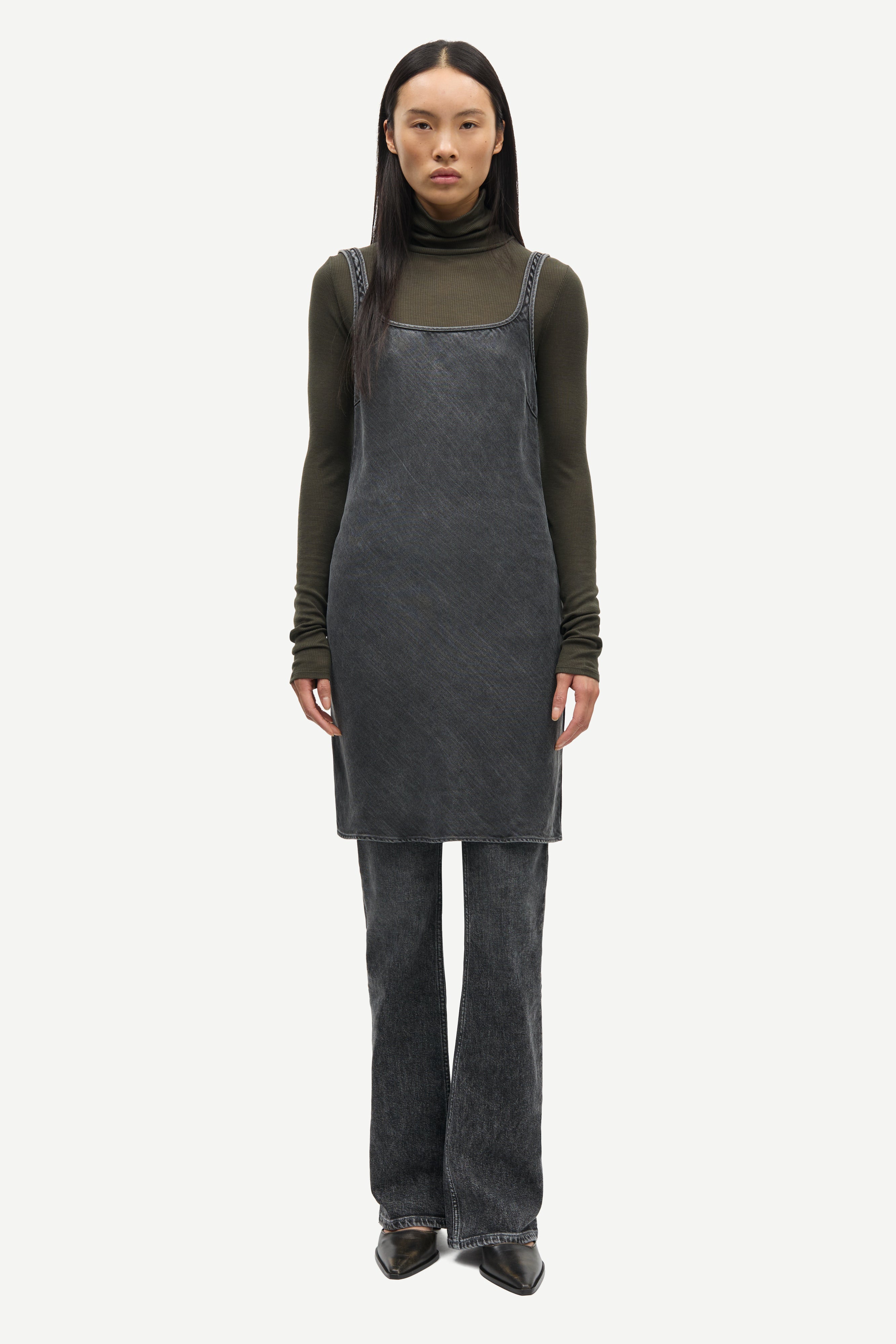Sasunna short dress in grey cloud – BEYOND STUDIOS