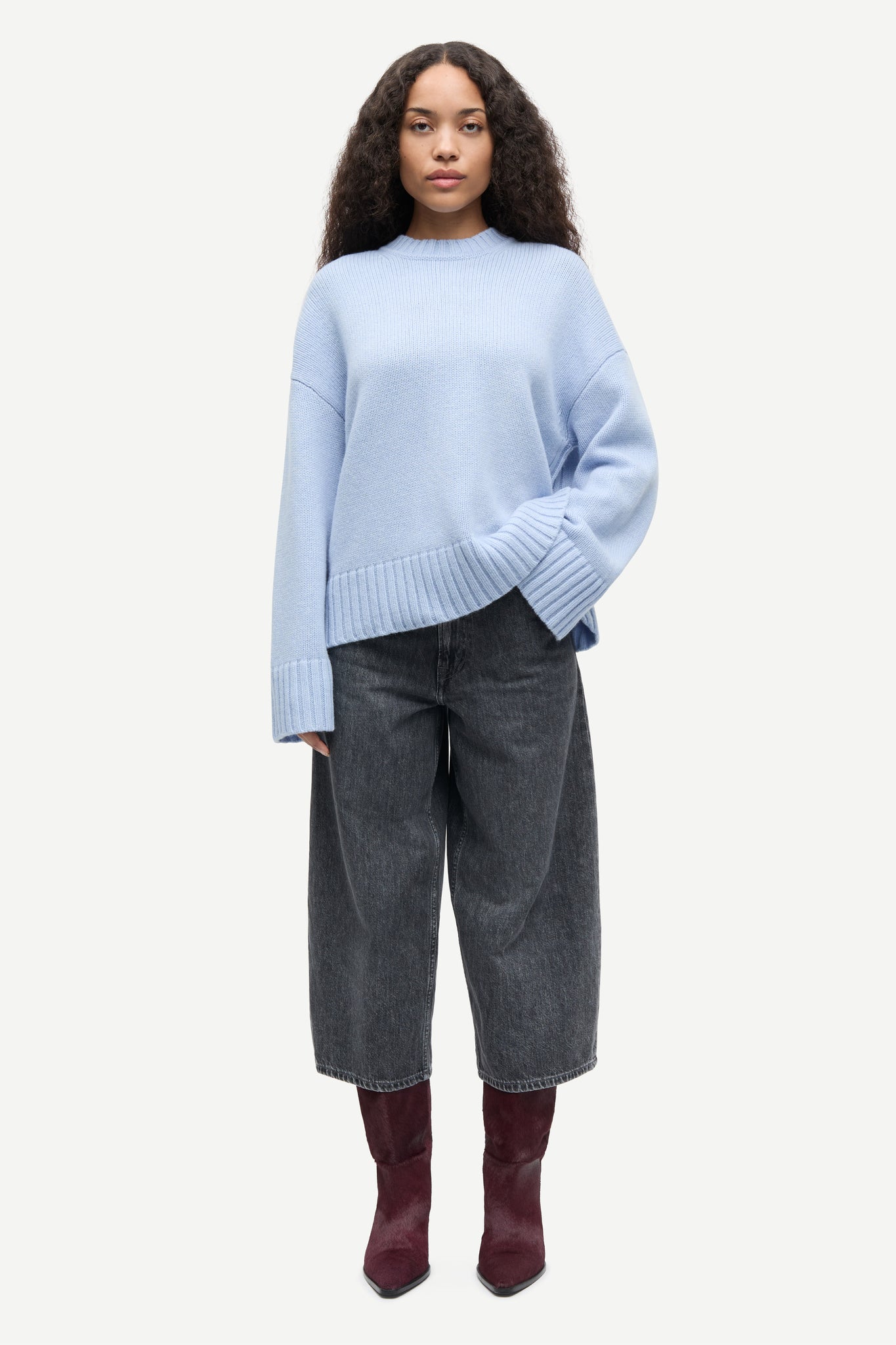 Sakeiku sweater in cashmere blue