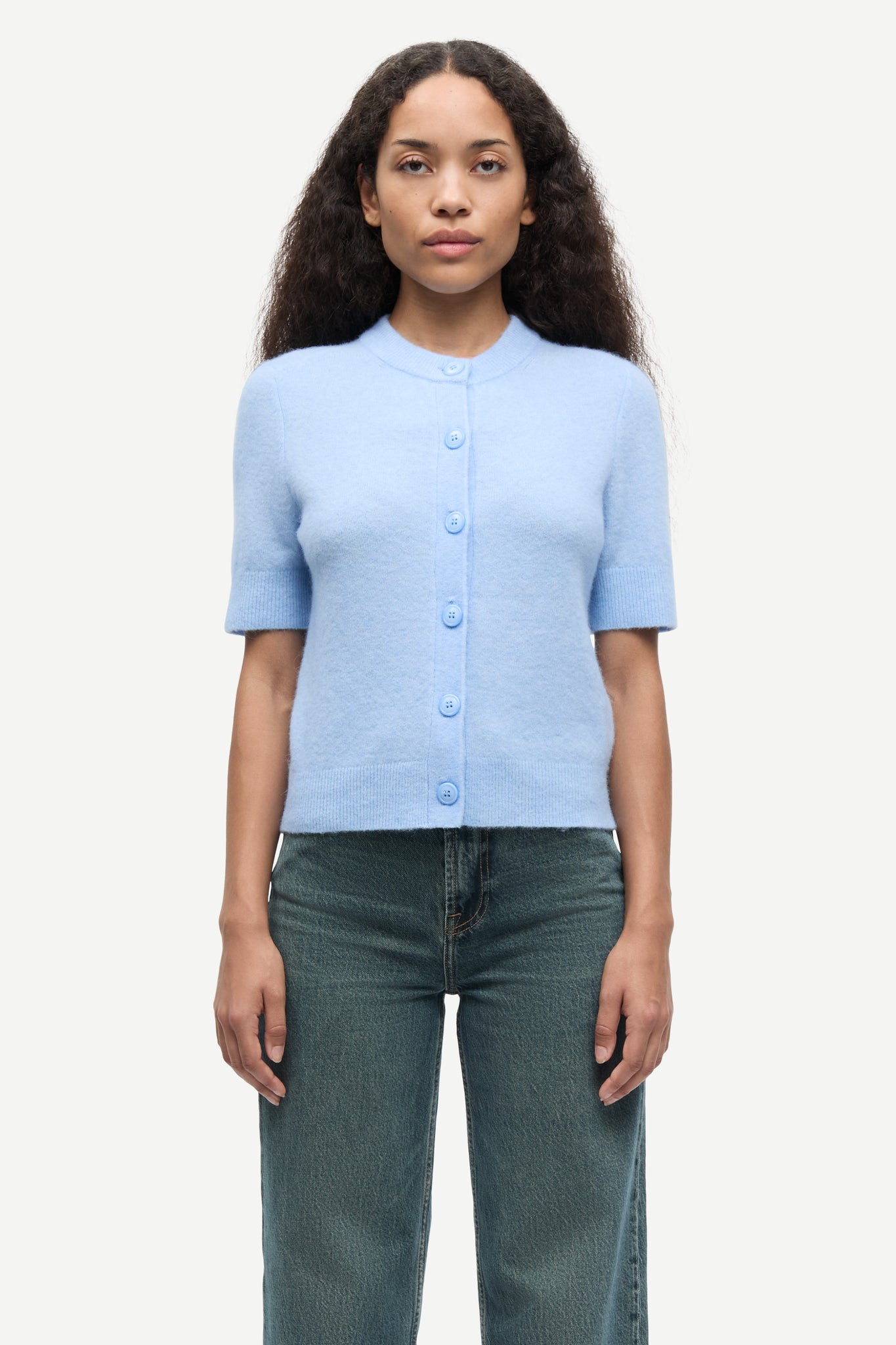 Sanoura ss cardigan in cashmere blue