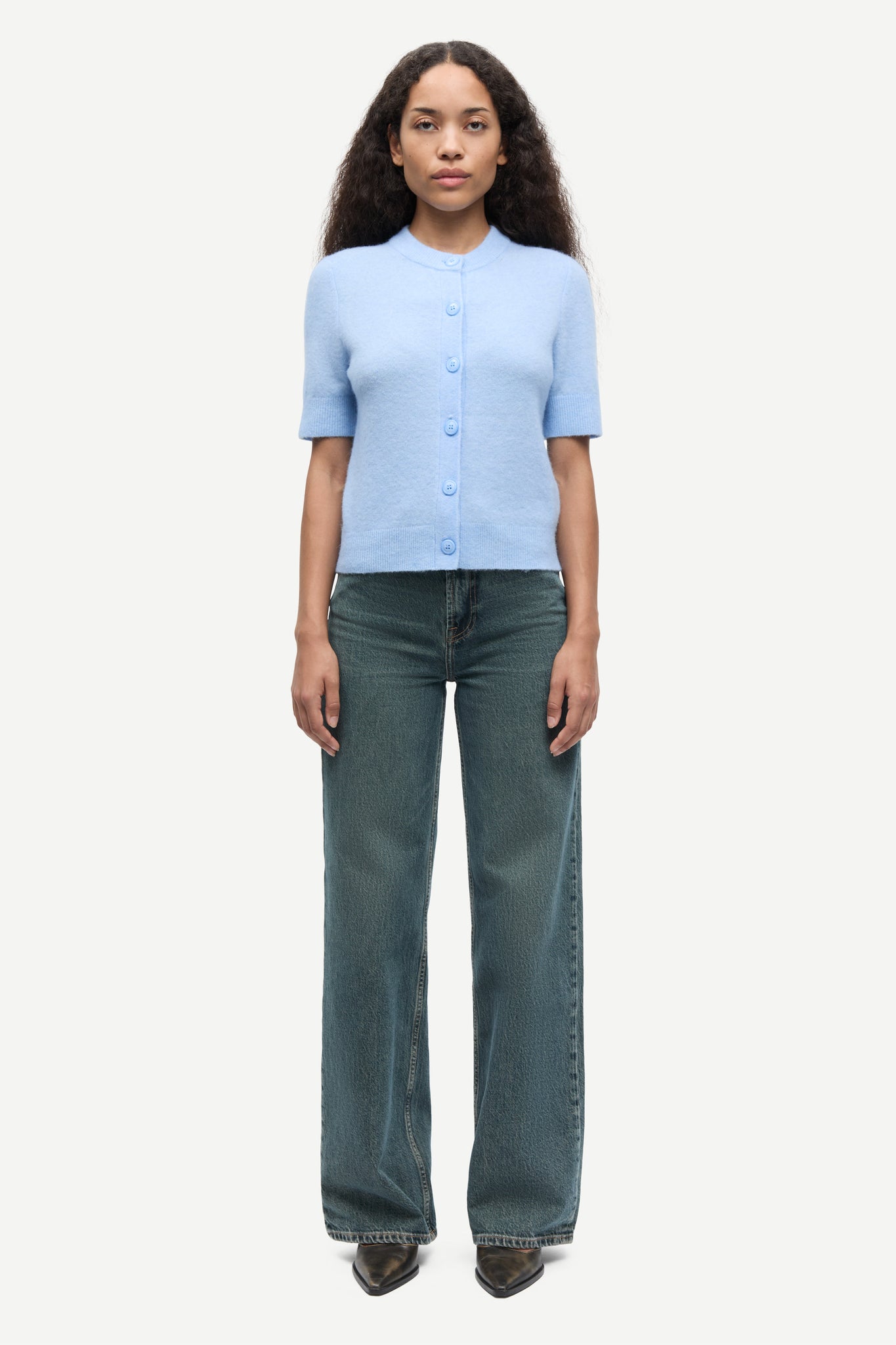 Sanoura ss cardigan in cashmere blue