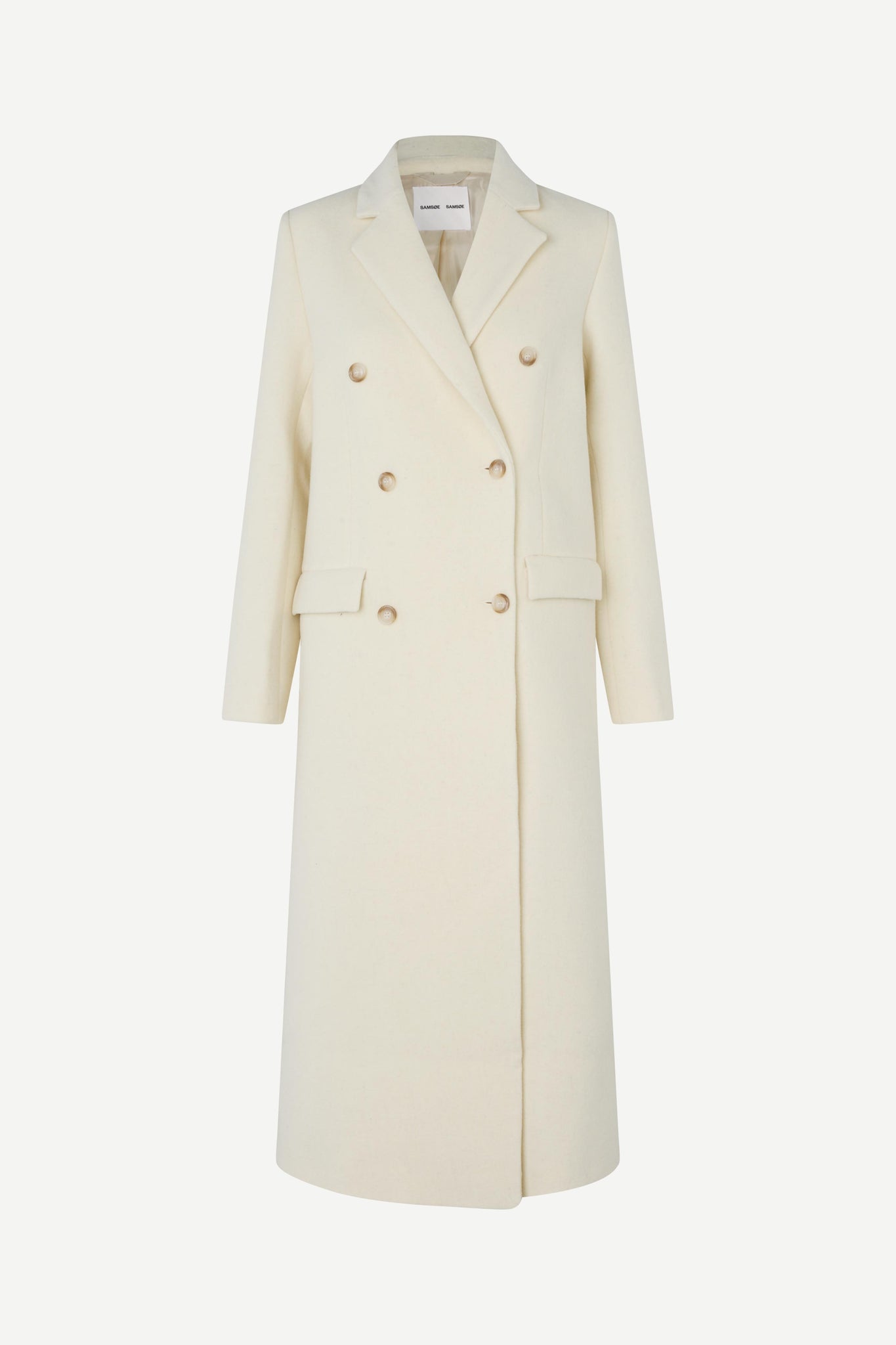 Falcon coat in clear cream