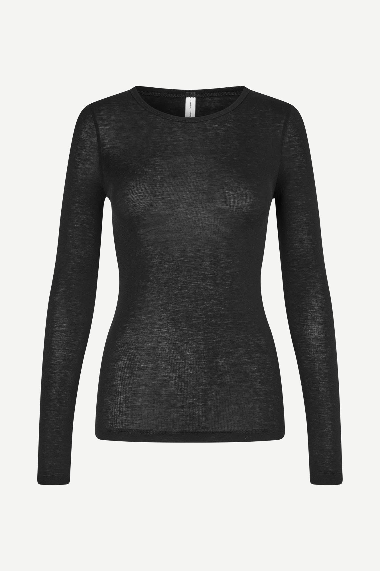 Light wool longsleeve in black