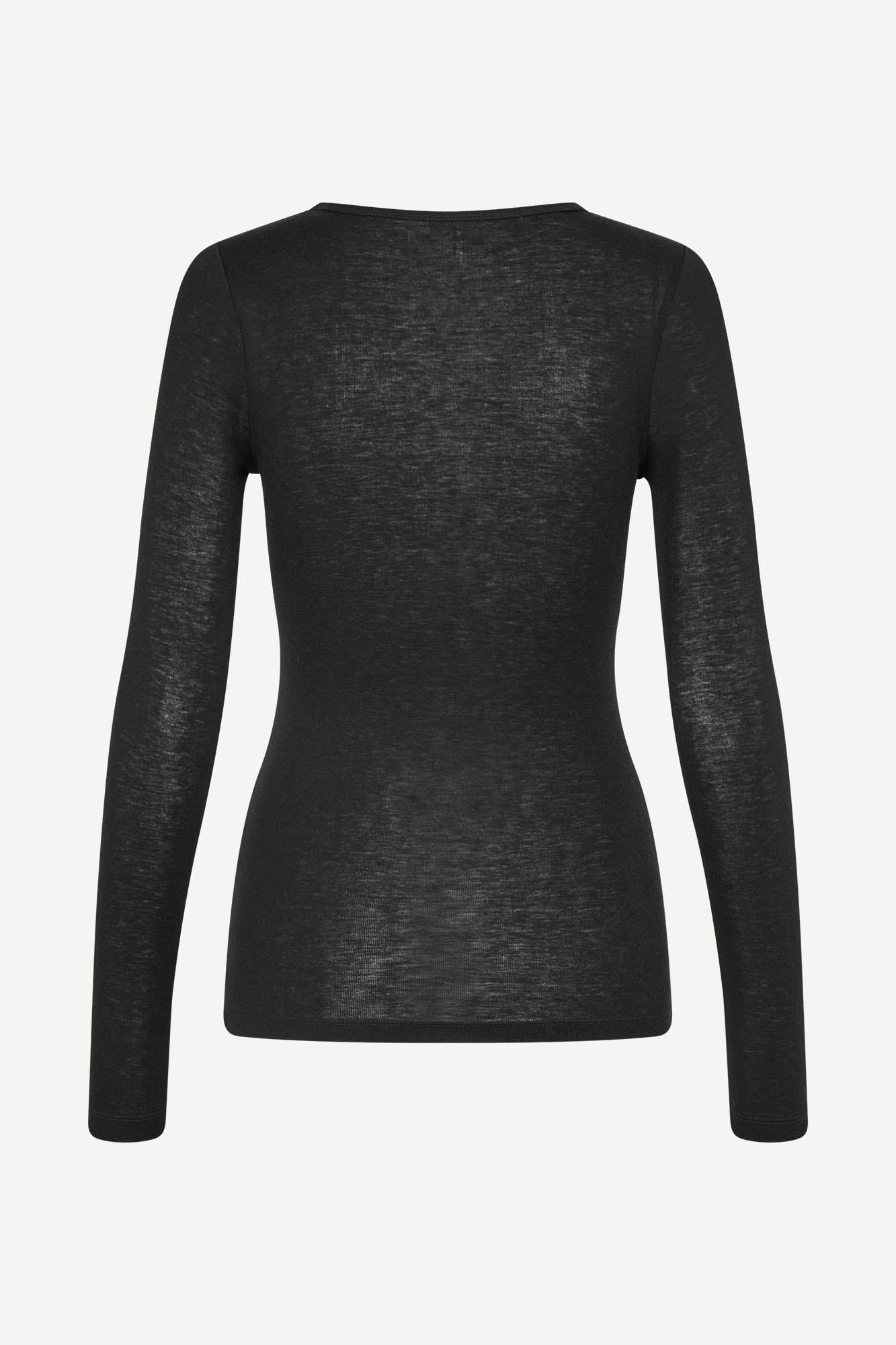 Light wool longsleeve in black