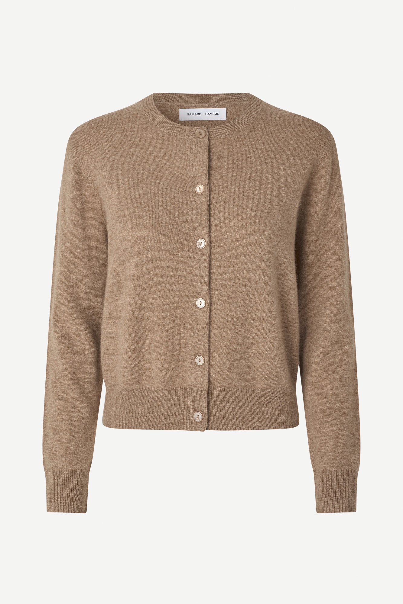 Pure cashmere cardigan in camel