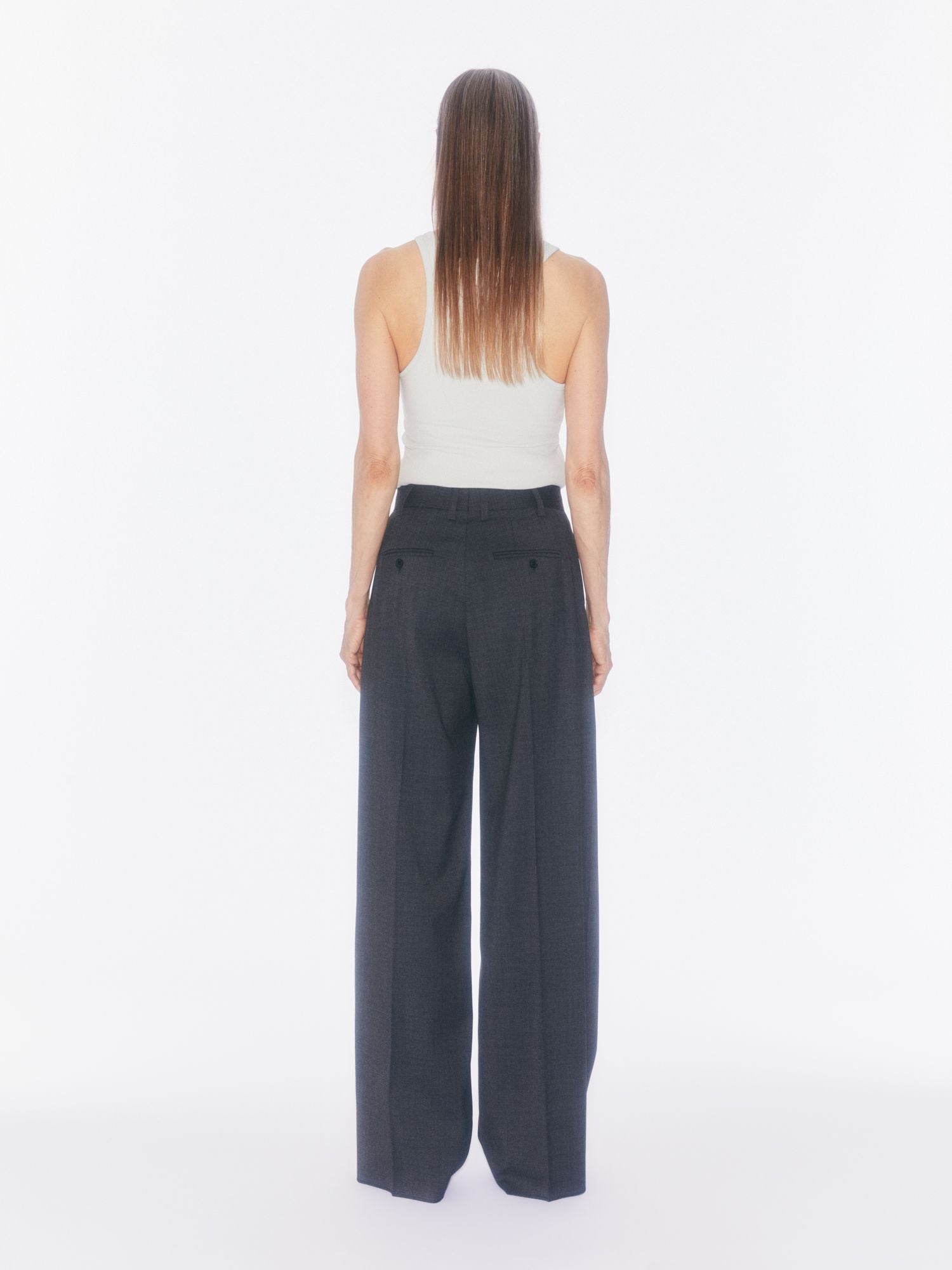 Darcey wool trousers in dark grey by Filippa K