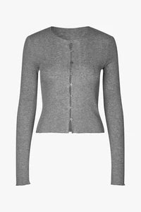 Sasonnet cardigan in mid grey melange