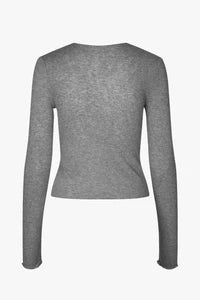 Sasonnet cardigan in mid grey melange