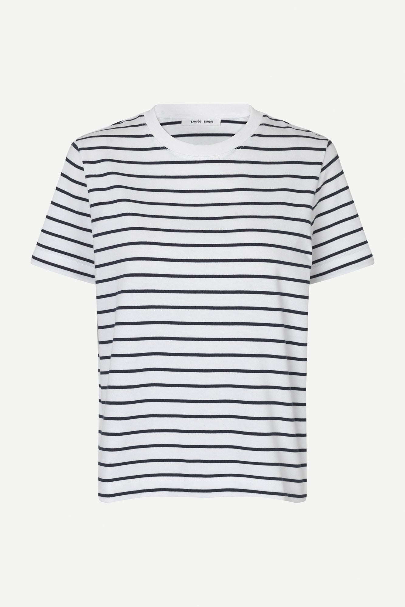 Boxy cotton t-shirt in striped salute