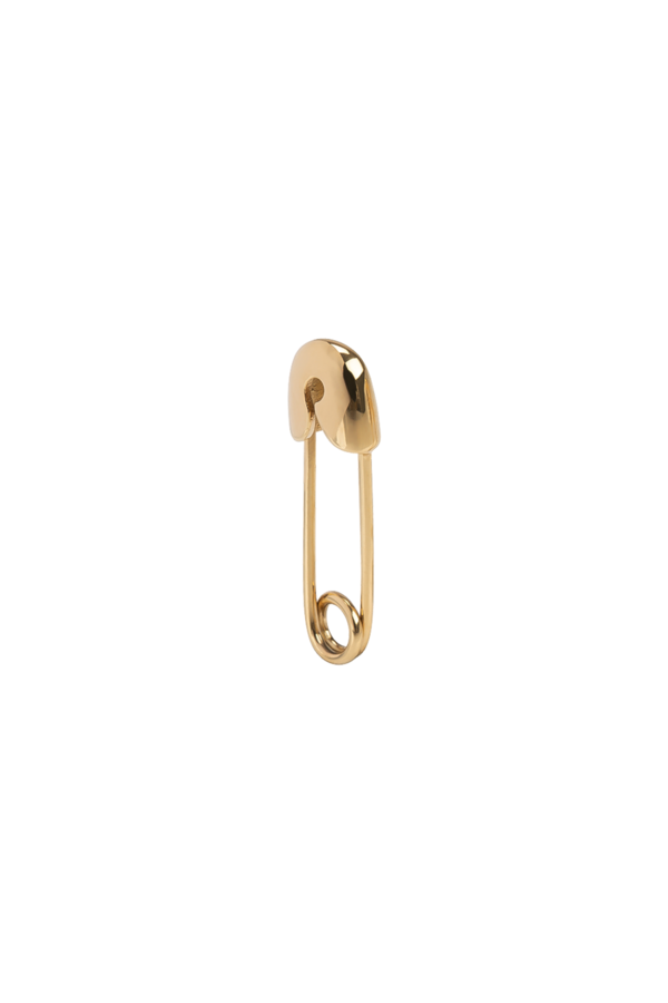 SAFETY PIN EARRING GOLD - BEYOND STUDIOS