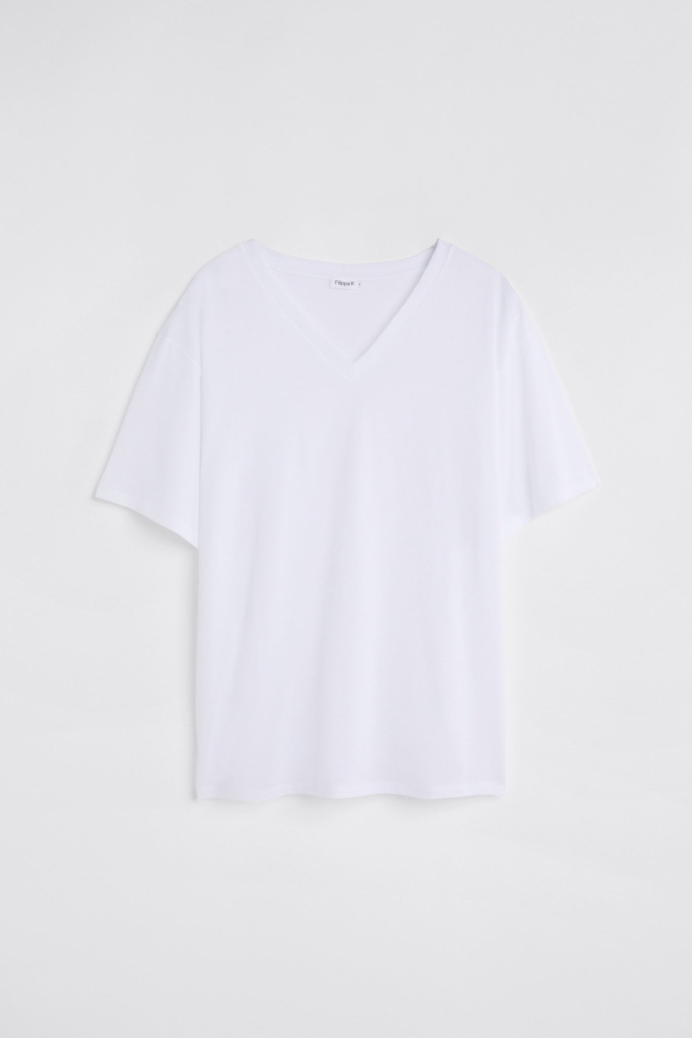 Filippa K soft cotton v neck tshirt - white