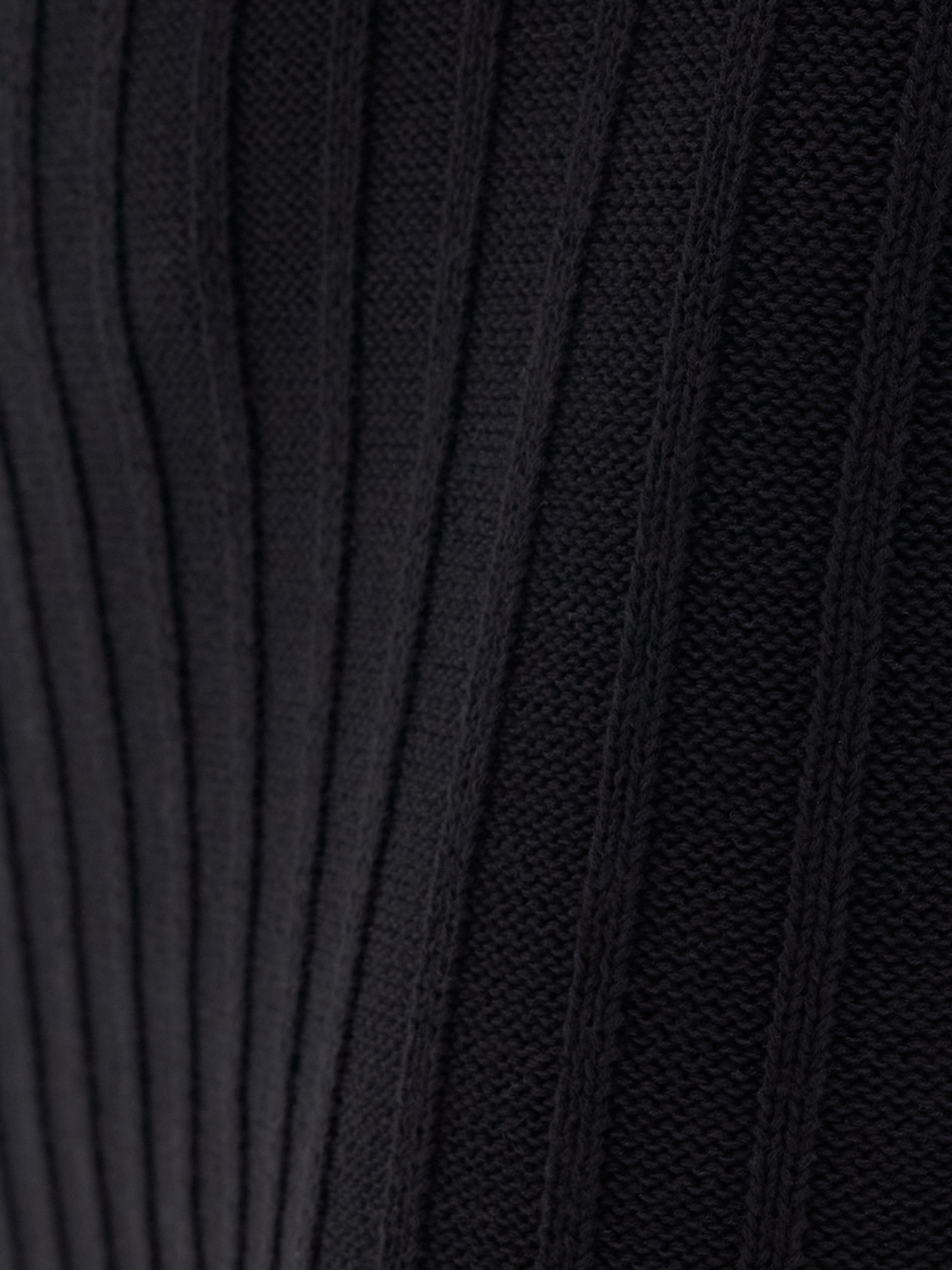 Cotton rib knit skirt in black