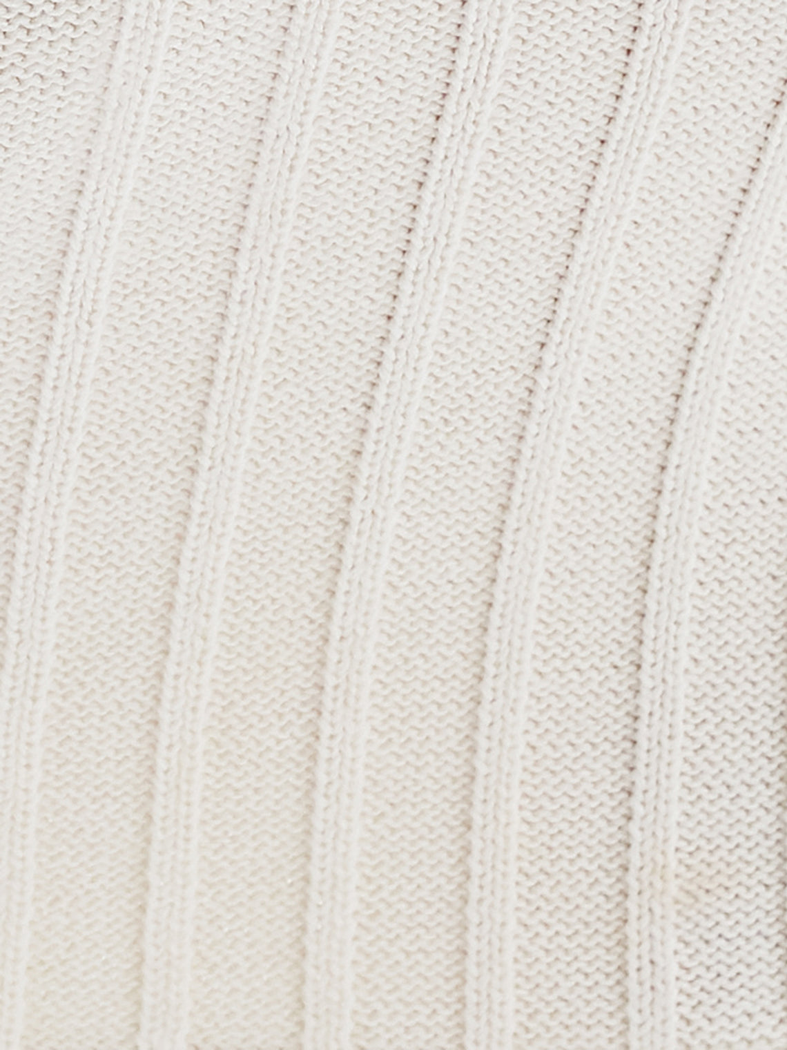 Cotton rib knit skirt in vanilla