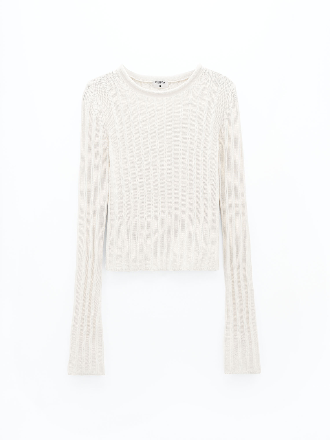 Cotton rib sweater by Filippa K - vanilla