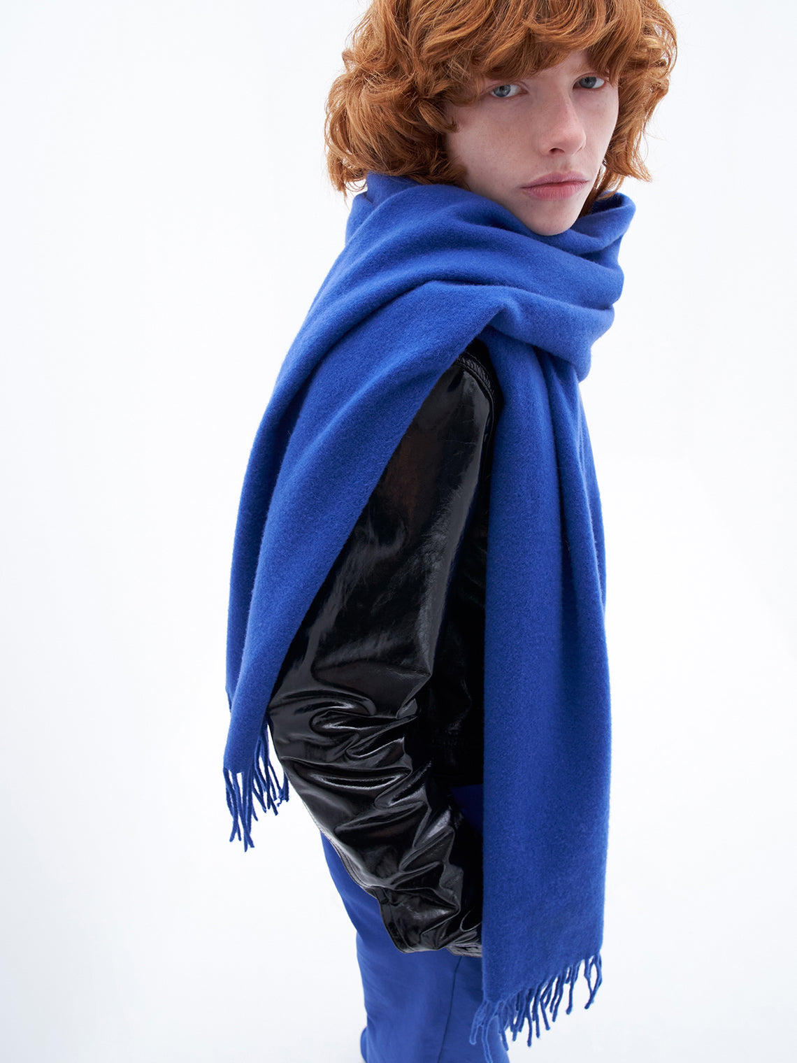 Cashmere blend scarf by Filippa K in pacific blue