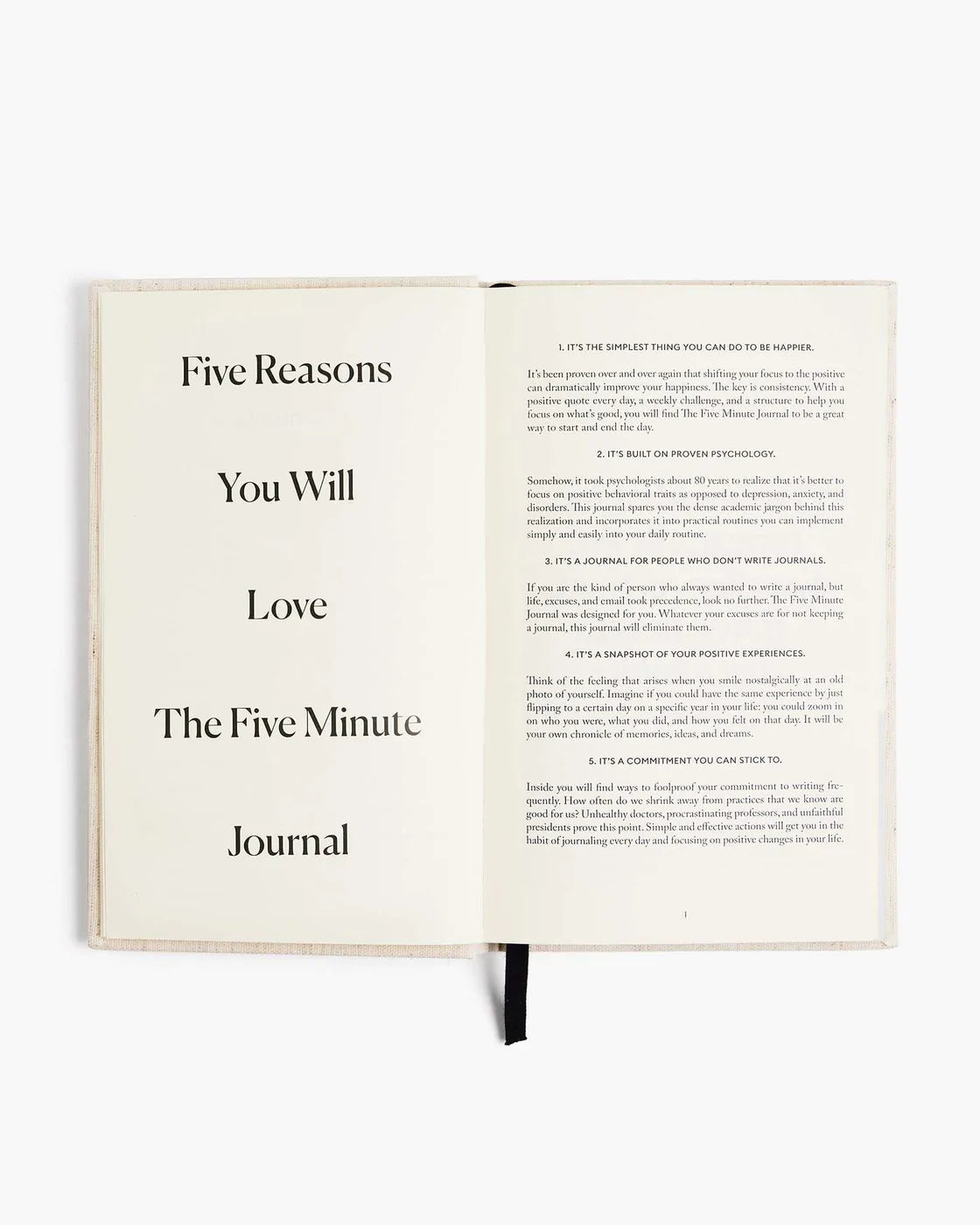 The five minute journal in natural