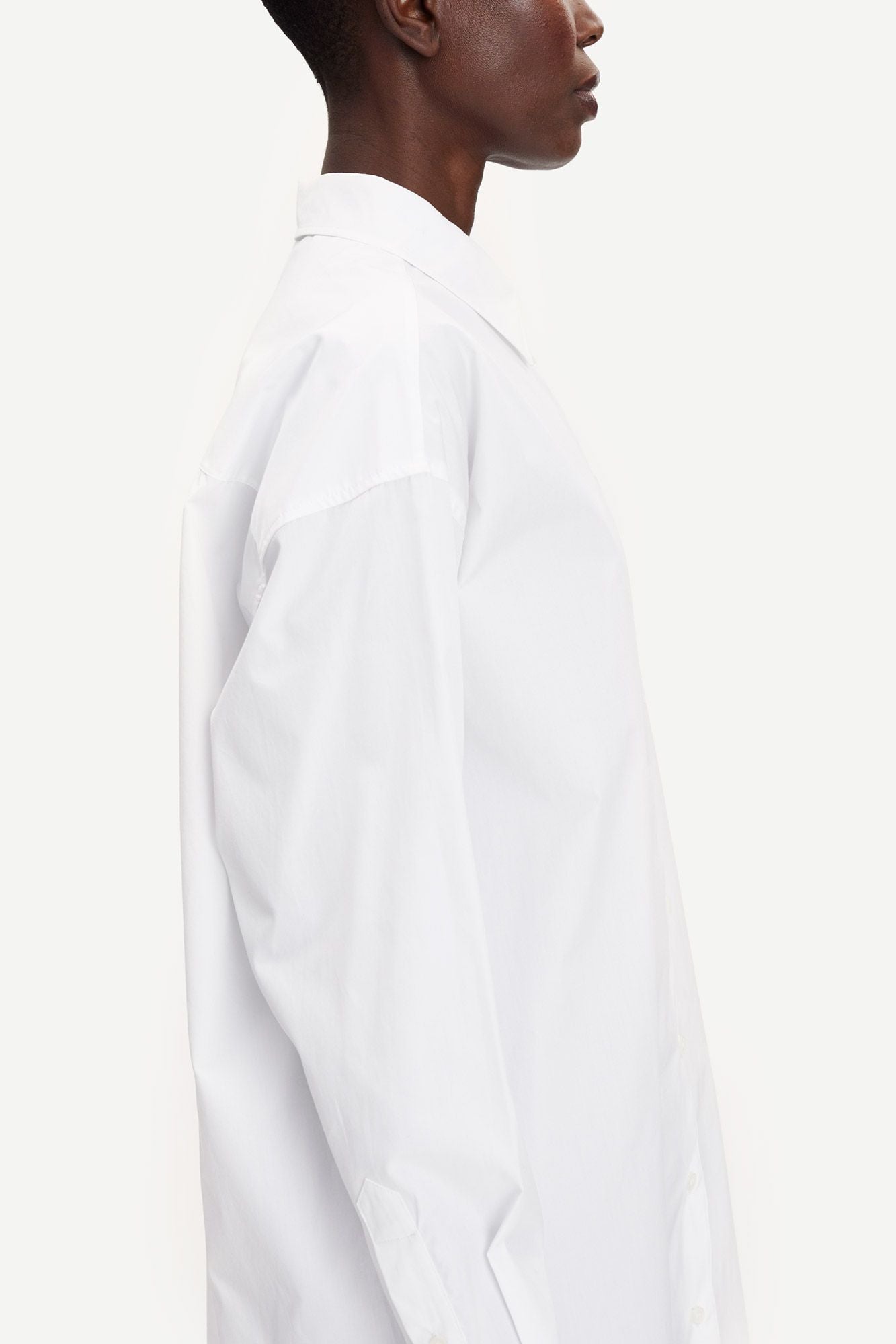 LONG SHIRT DRESS IN WHITE