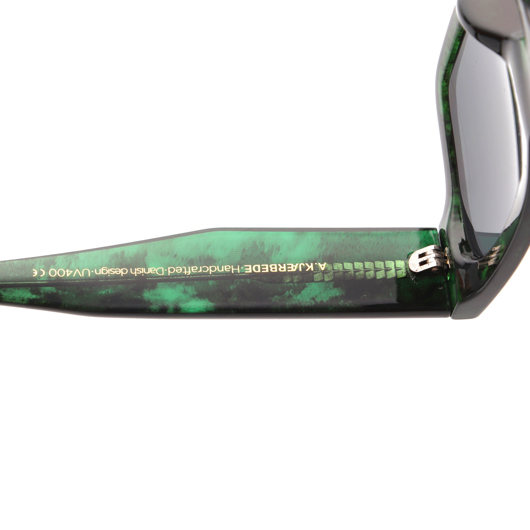 Agnes sunglasses in green marble transparent