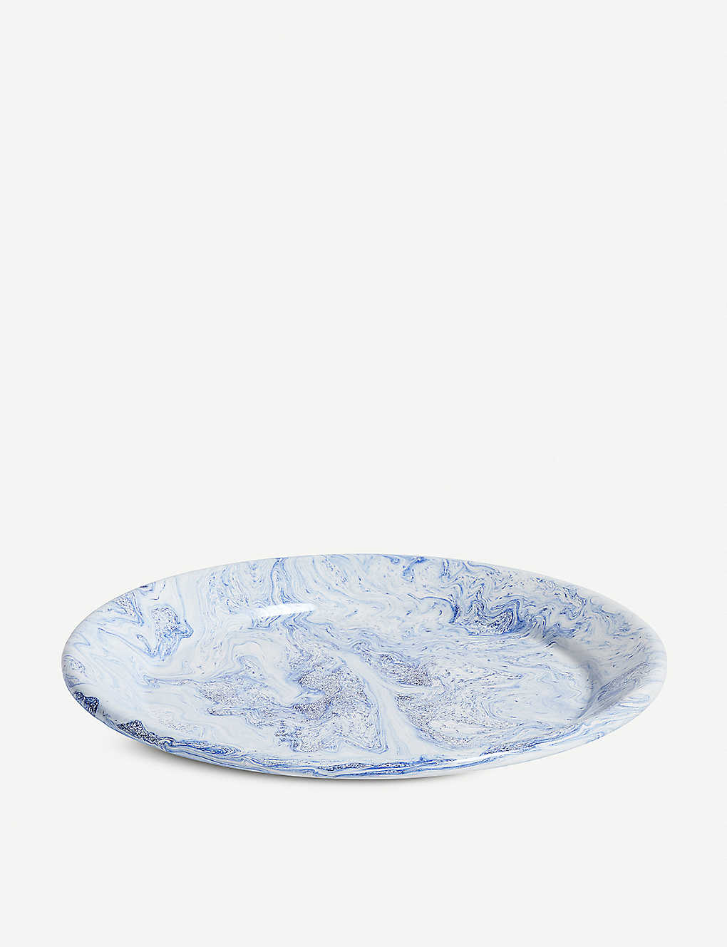 ENAMELLED DINNER PLATE IN BLUE BY HAY