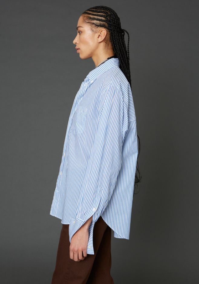 Brave shirt in blue stripe by Hope