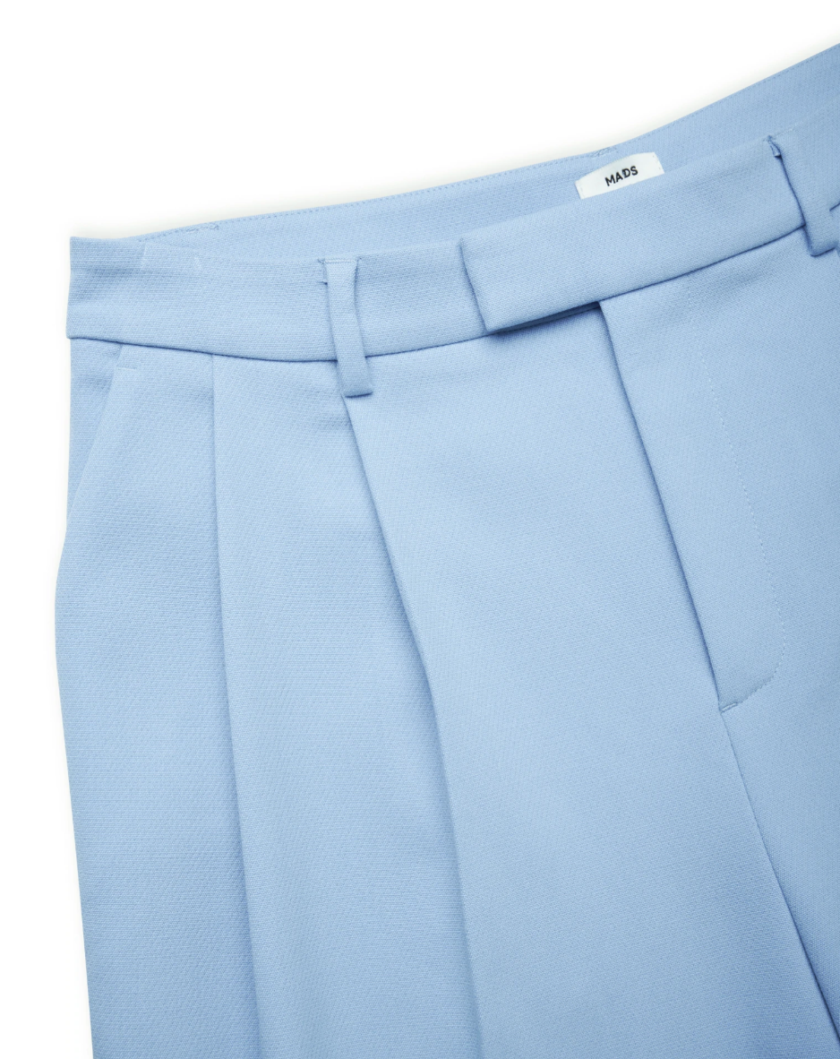 Soft suiting pants in della robia blue