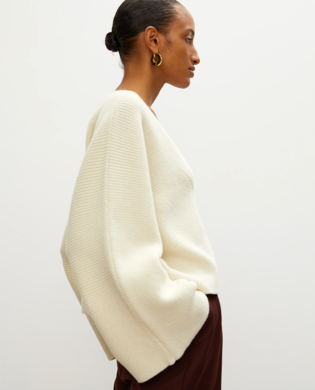 Elena Pullover in off white by Róhe Frames