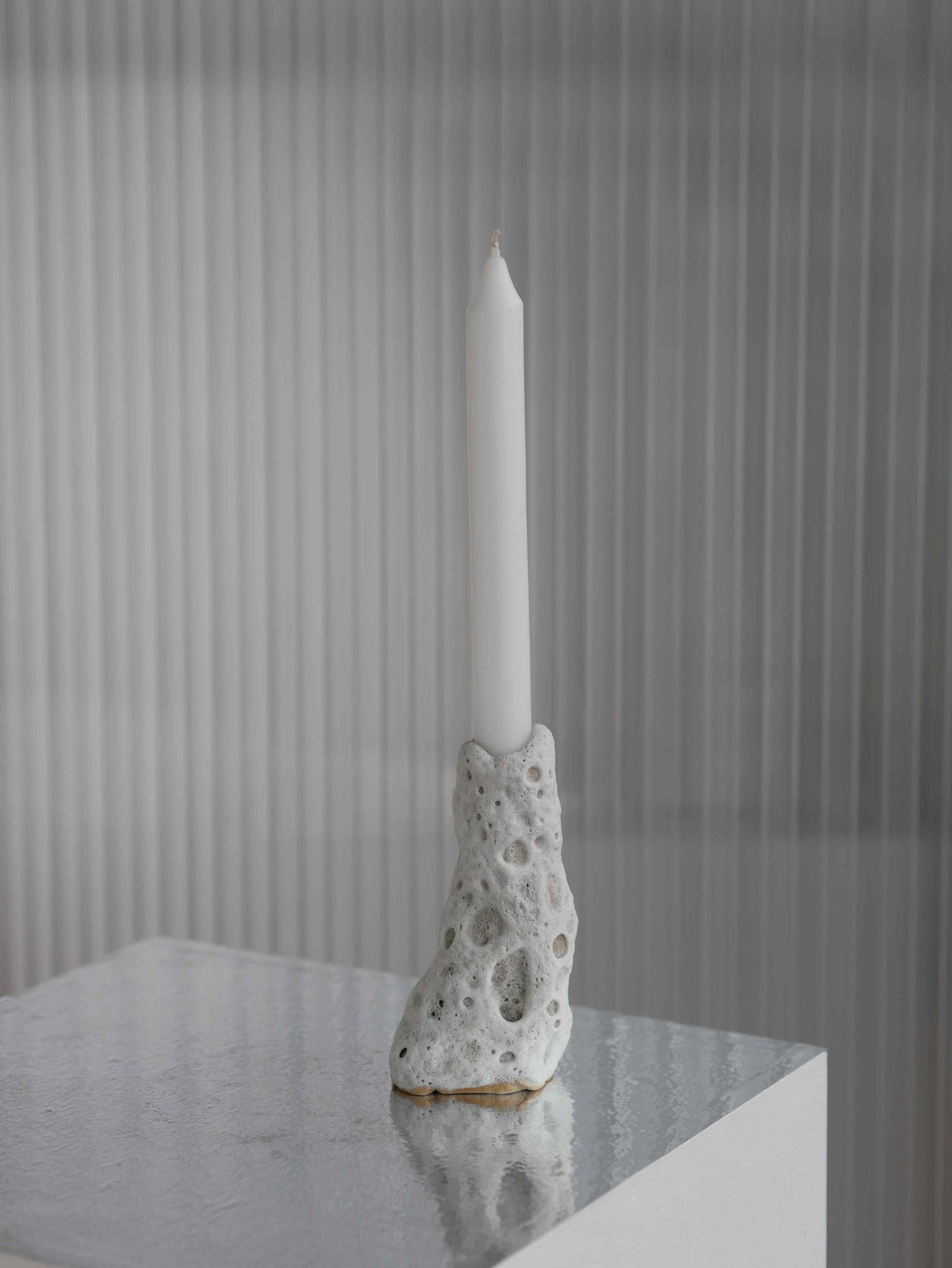 CANDLE HOLDER IN WHITE BY HAP CERAMICS