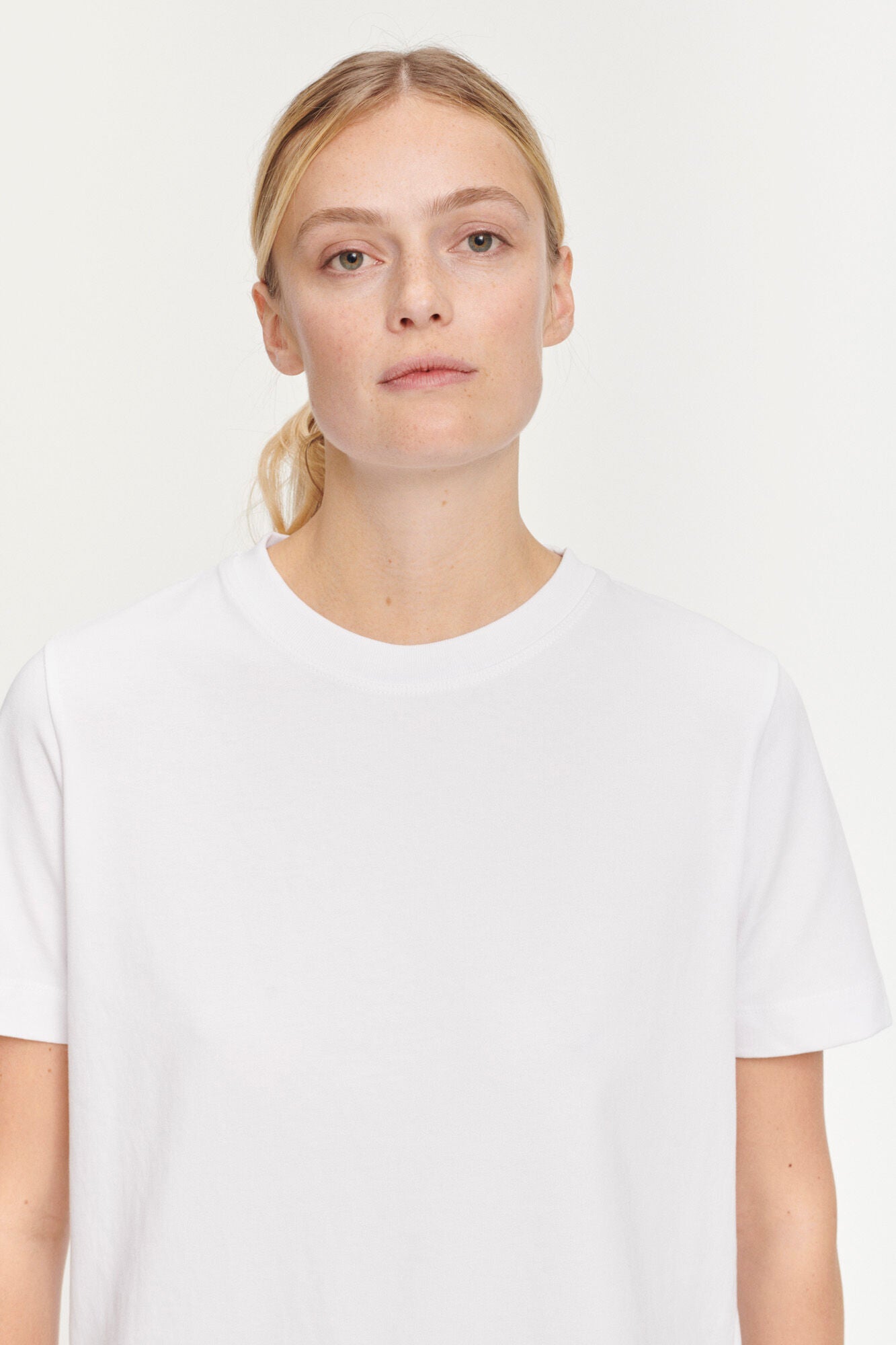Boxy cotton t-shirt in white