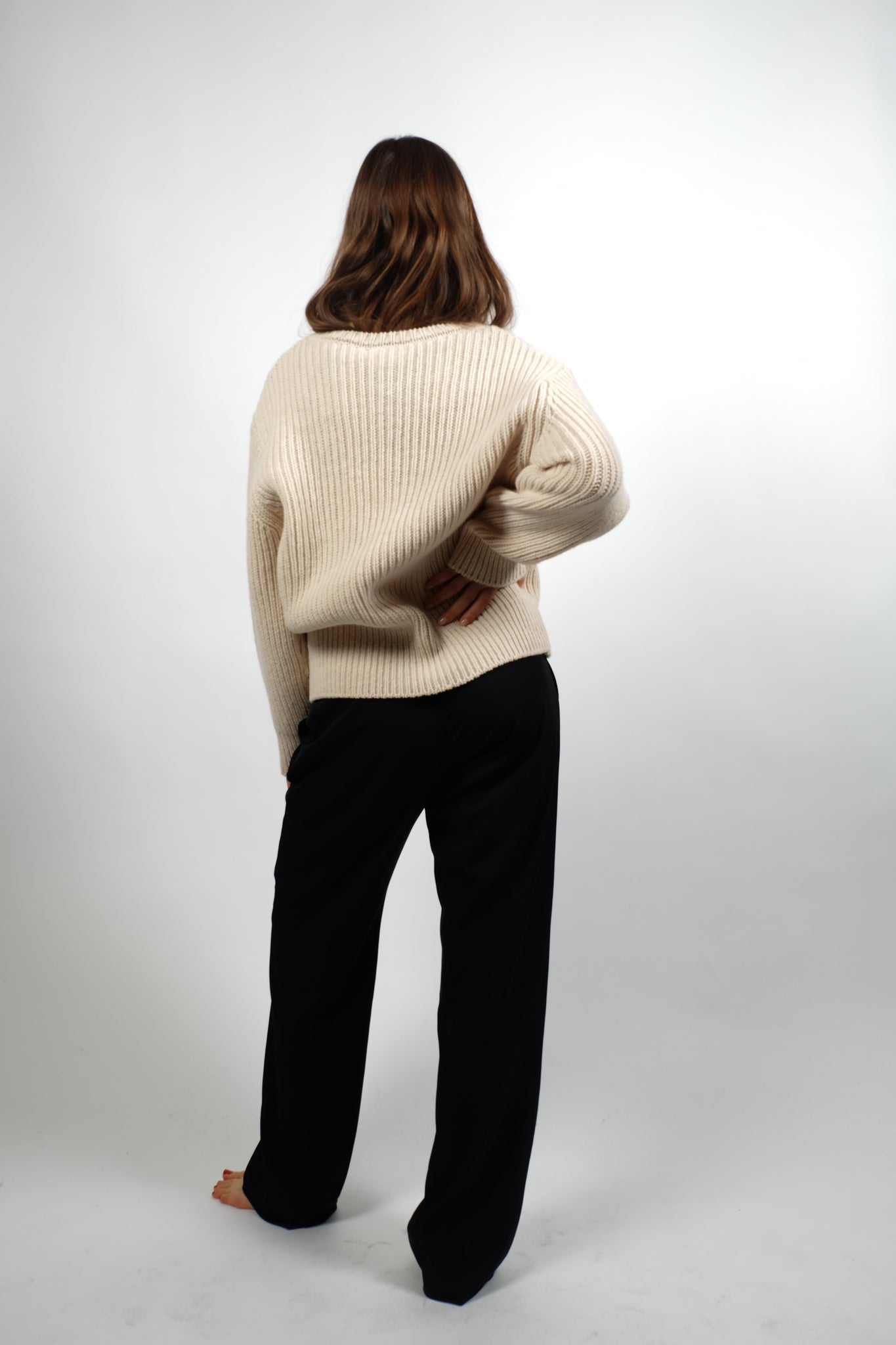 CHUNKY KNIT BY CAN PEP REY IN IVORY WHITE