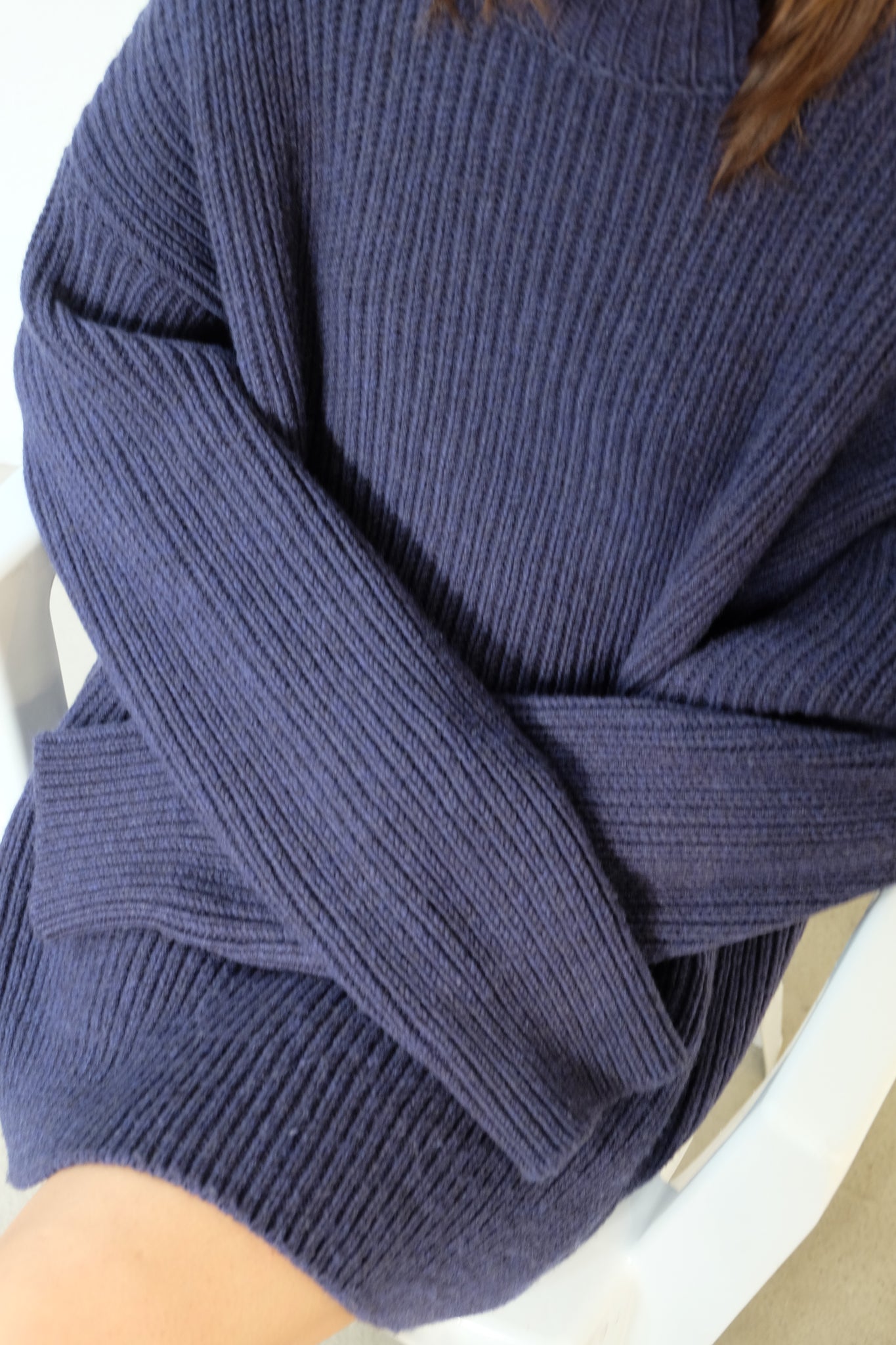 Oversized Rib Kit BLUE RIB KNIT OVERSIZED BY CAN PEP REY – BEYOND STUDIOS