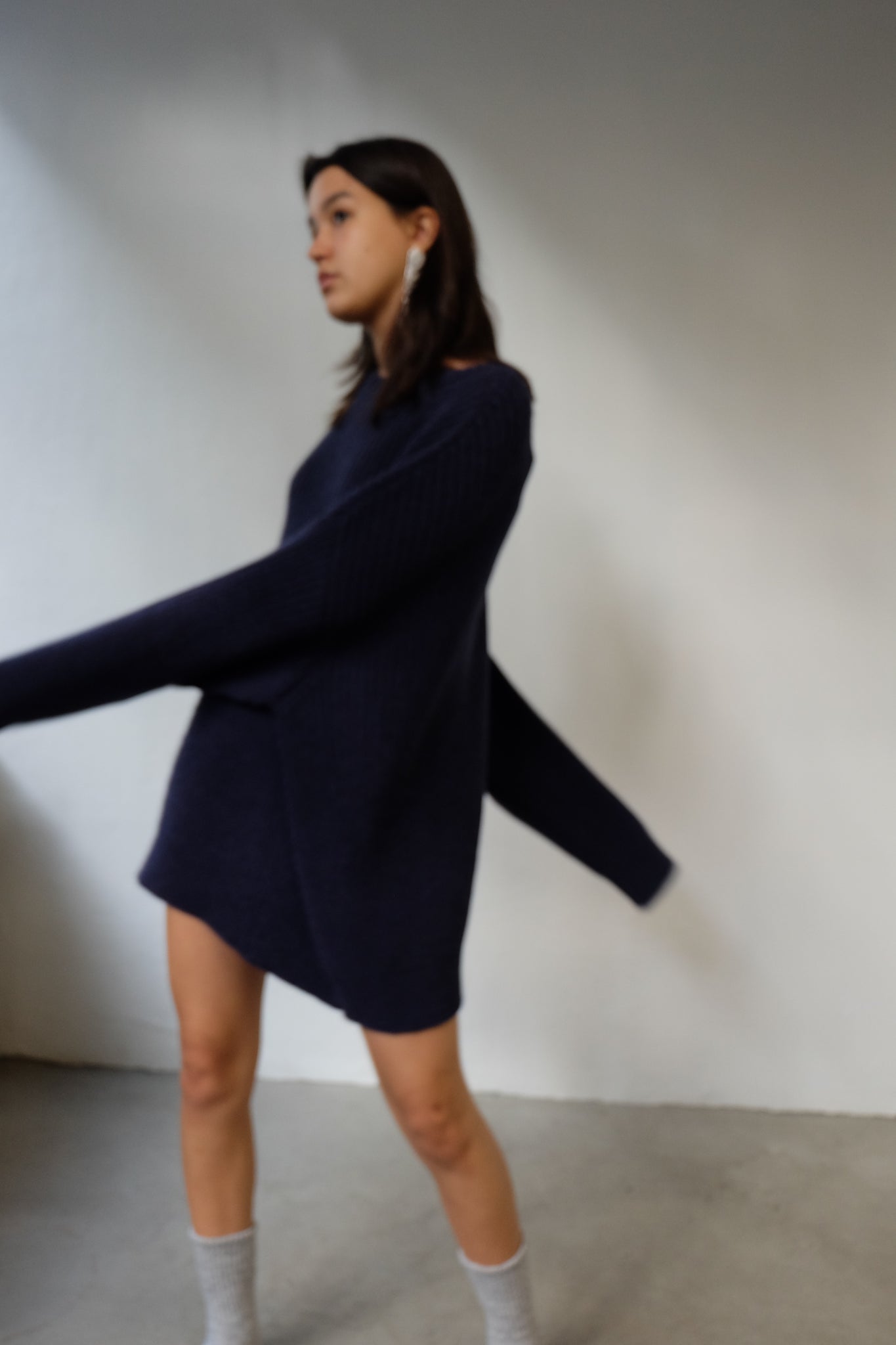 BLUE RIB KNIT OVERSIZED BY CAN PEP REY