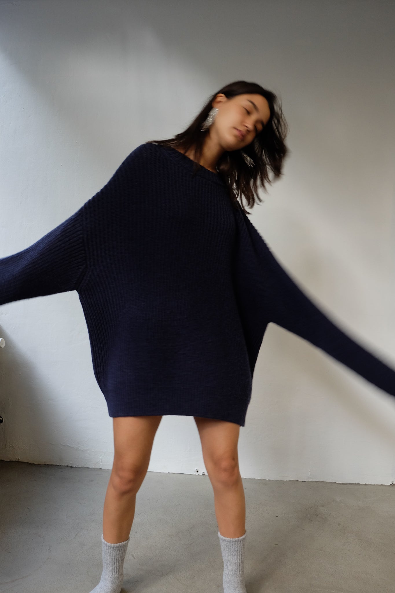 Oversized Rib Kit BLUE RIB KNIT OVERSIZED BY CAN PEP REY – BEYOND STUDIOS