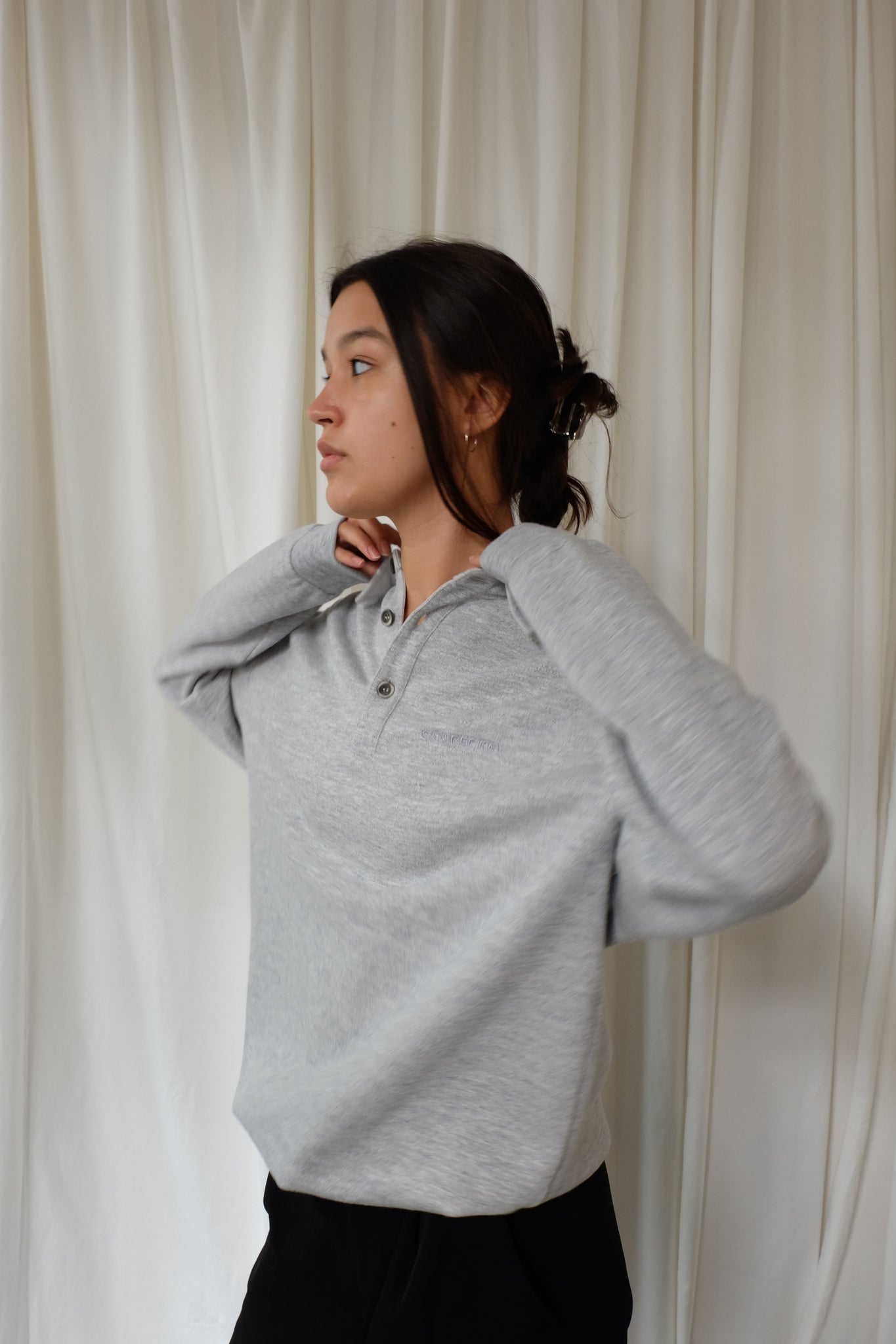 POLO SWEATER IN GREY BY CAN PEP REY - BEYOND STUDIOS