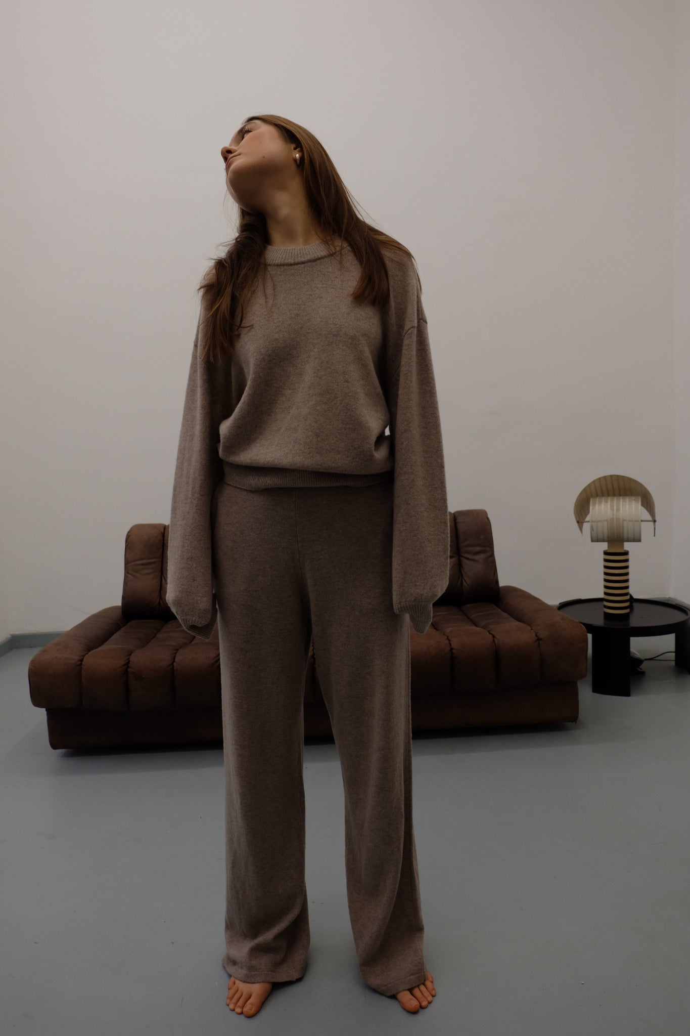 KNITTED PANTS IN BEIGE