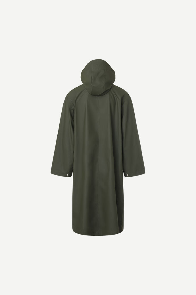 Stala long raincoat in green