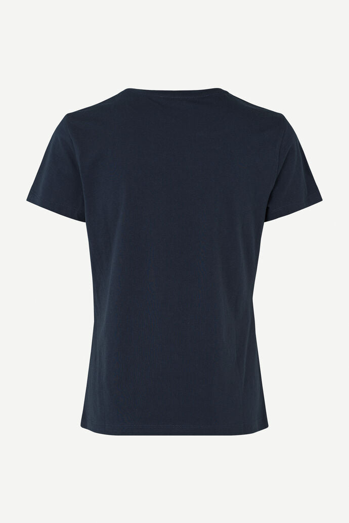 Basic crew neck shirt in dark blue