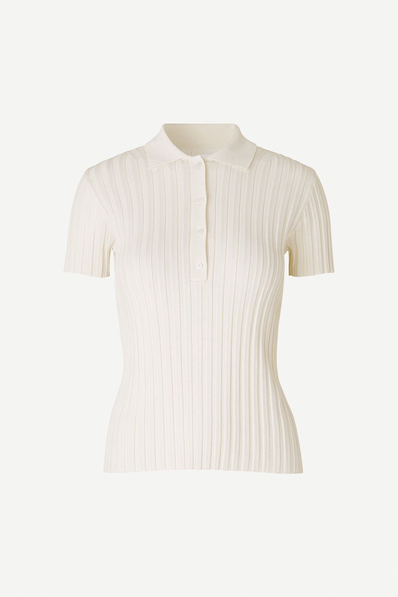 POLONECK KNITTED TOP IN IVORY WHITE