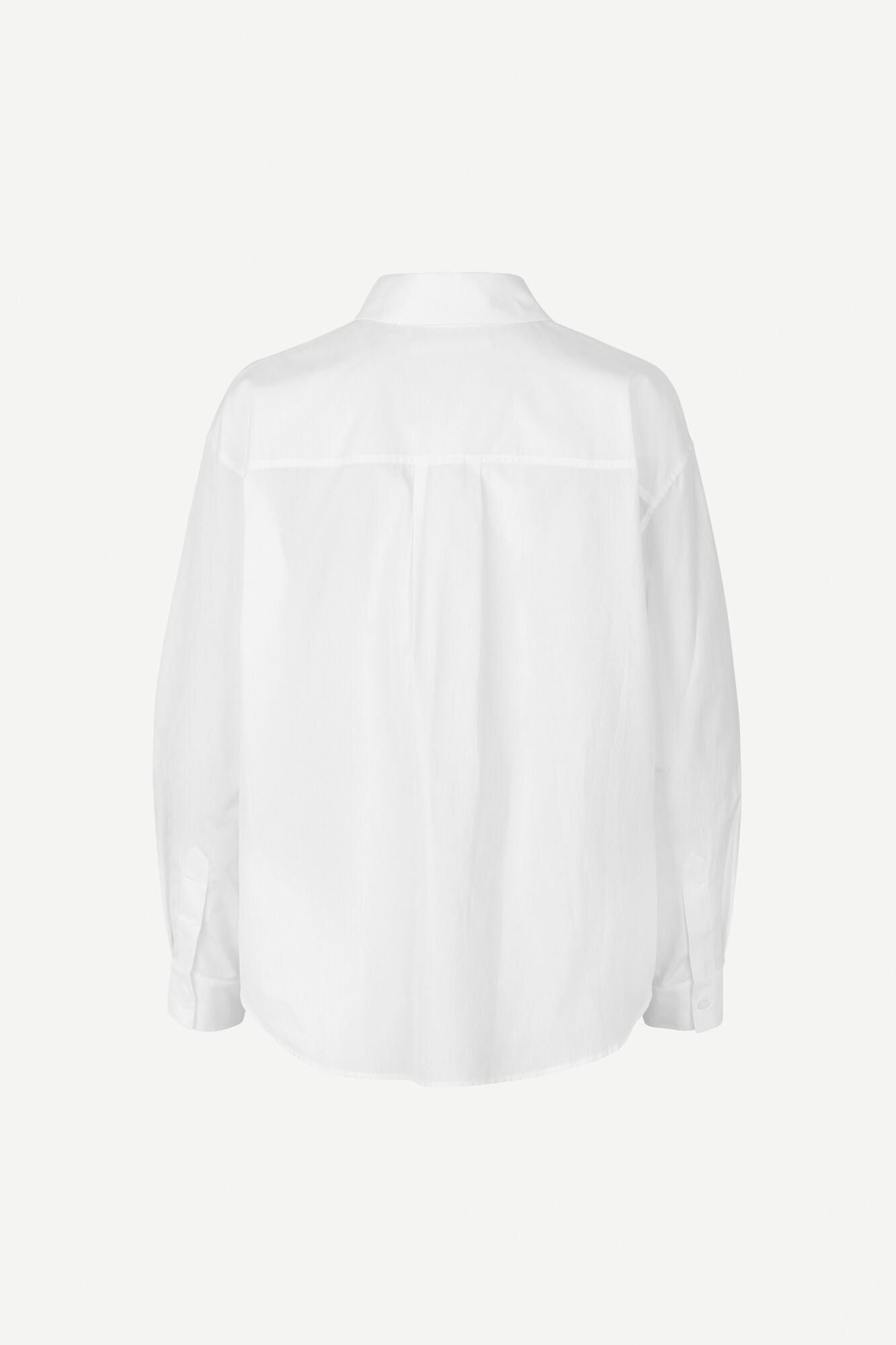 DROPPED SHOULDER COTTON SHIRT IN WHITE