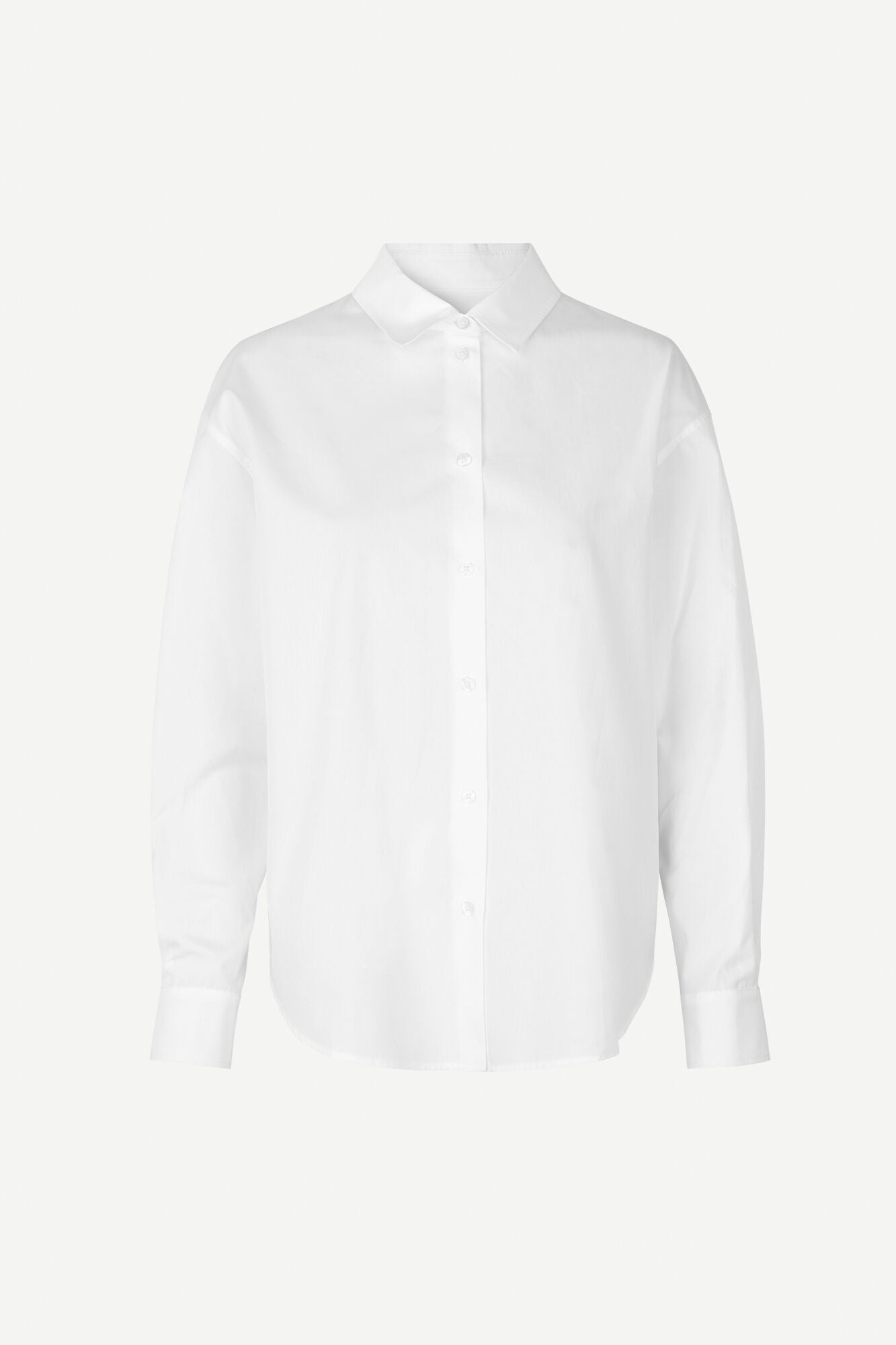 DROPPED SHOULDER COTTON SHIRT IN WHITE