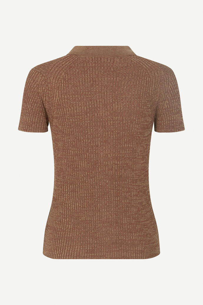 Buttoned polo bonnie in brown