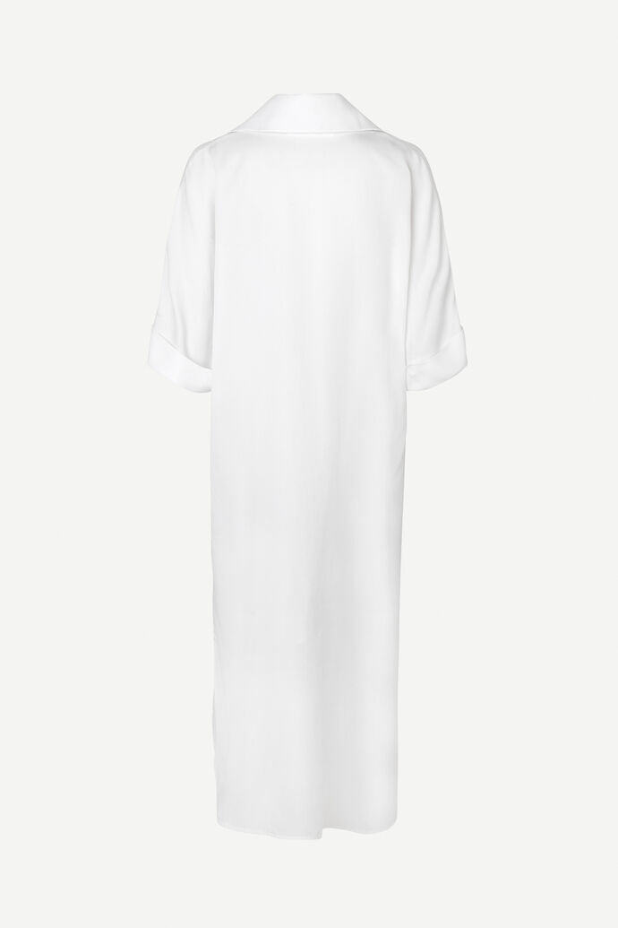 Mina long dress in bright white