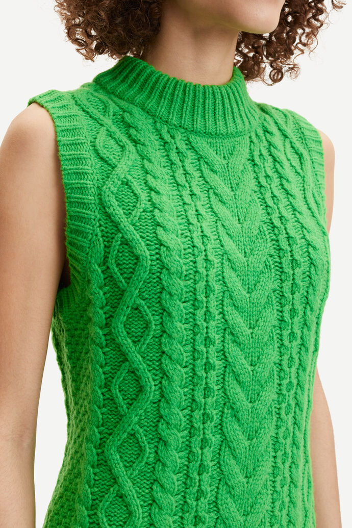 Knitted dress in vibrant green