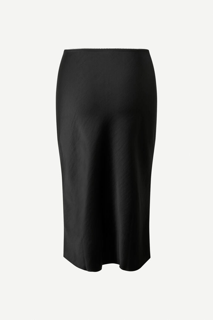 Satin Skirt in black