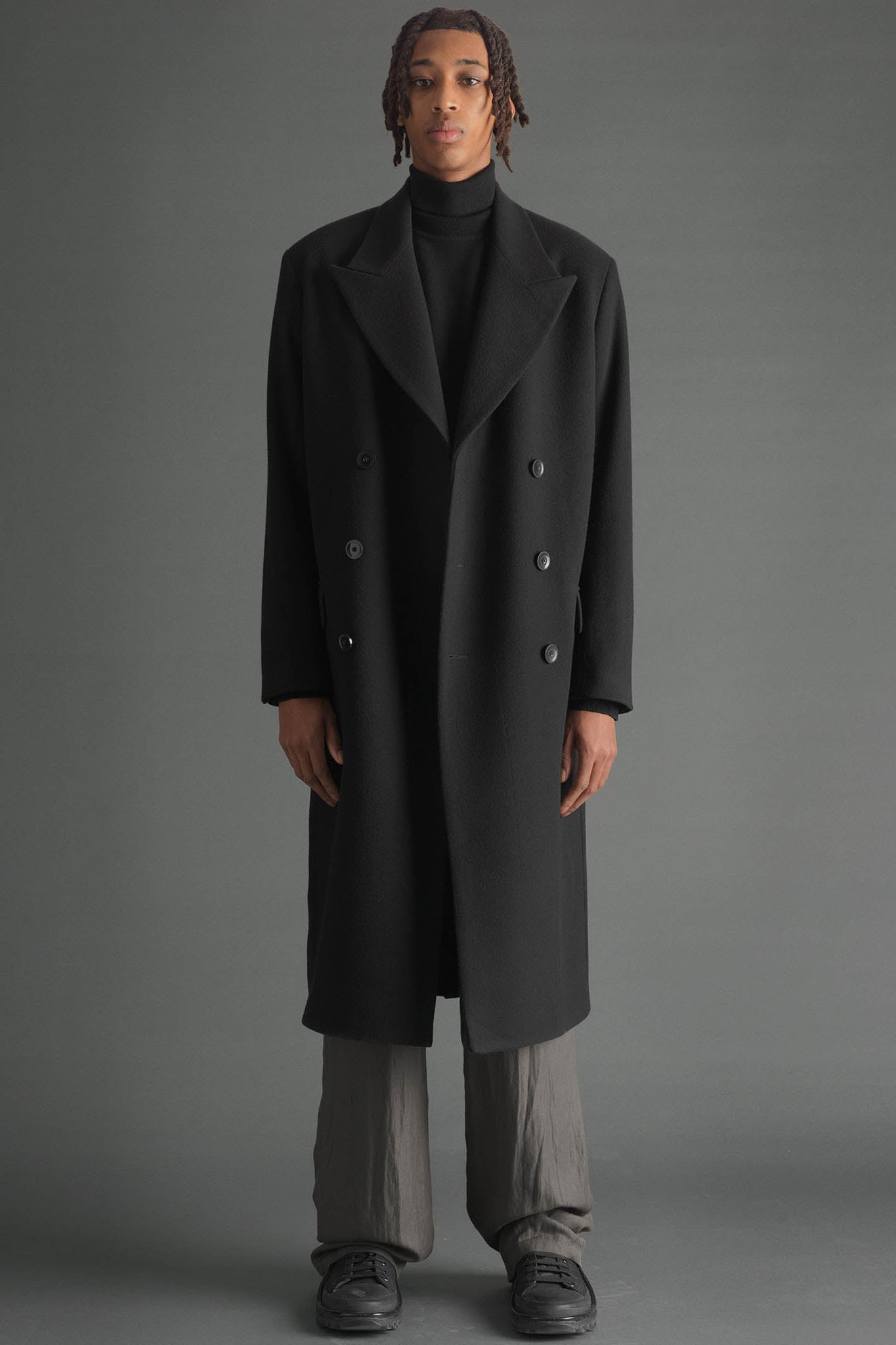 Time coat by Hope - black soft wool