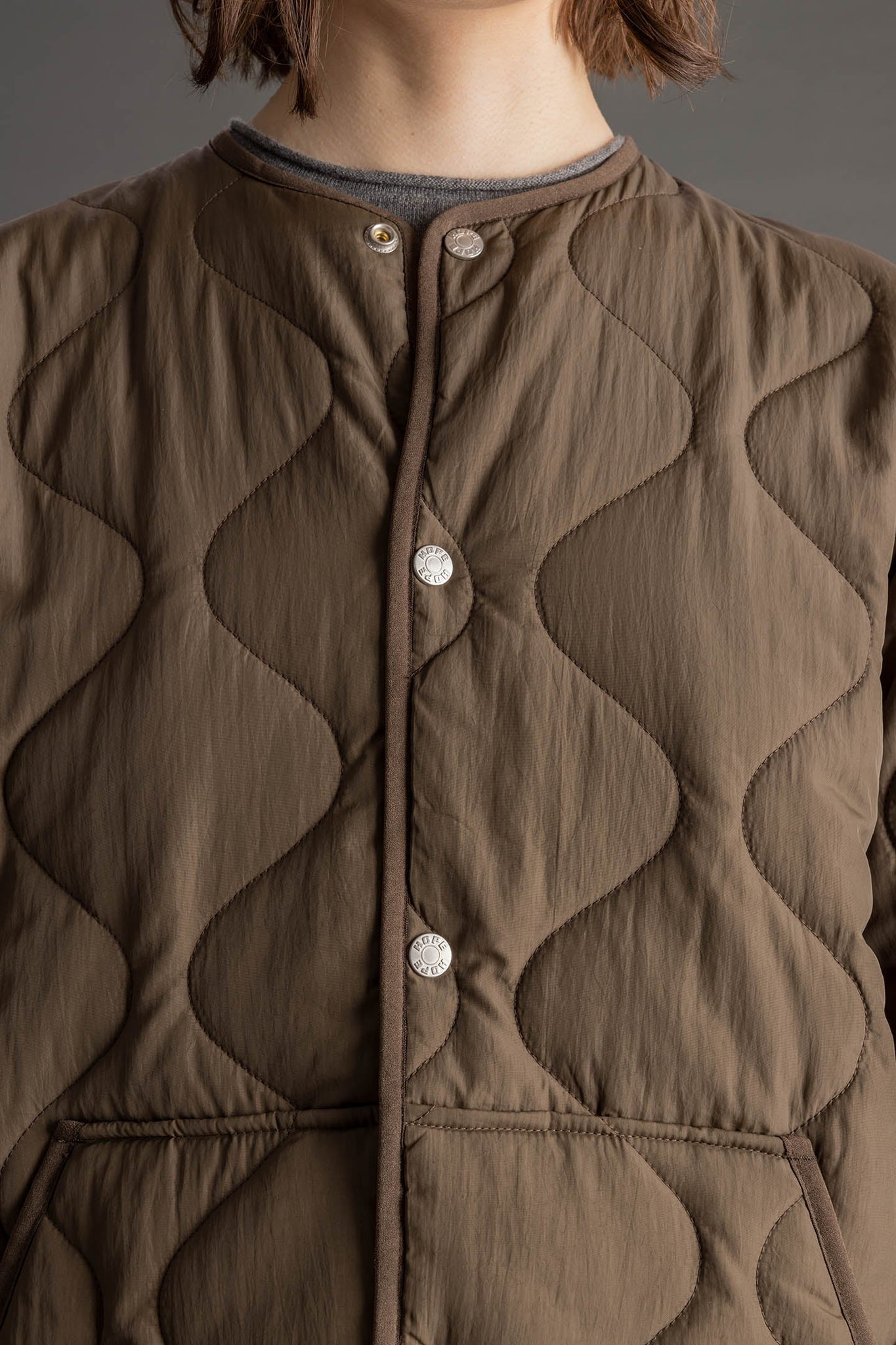 Highland jacket by Hope - olive quilt