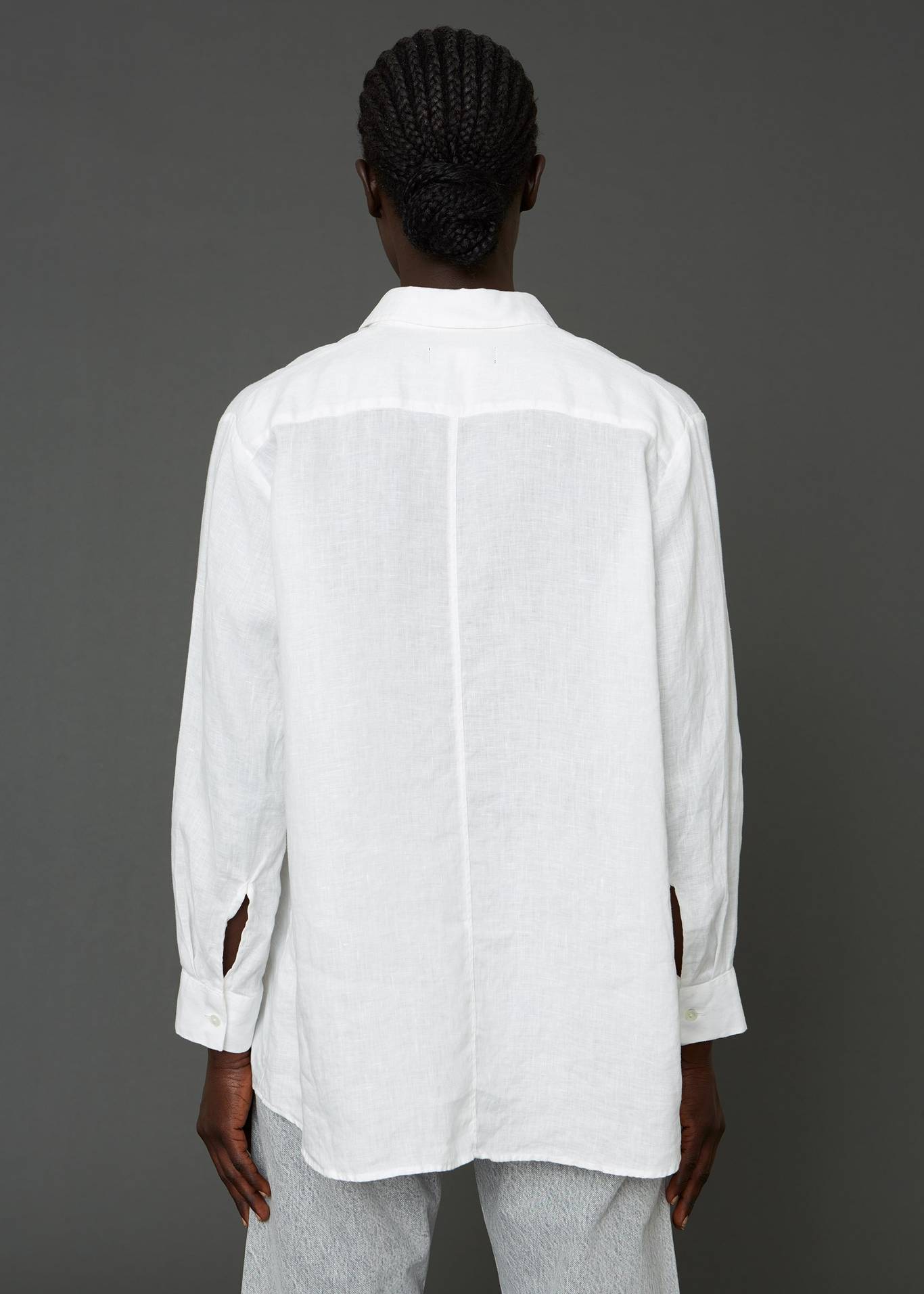 Elma linen shirt in off white by Hope